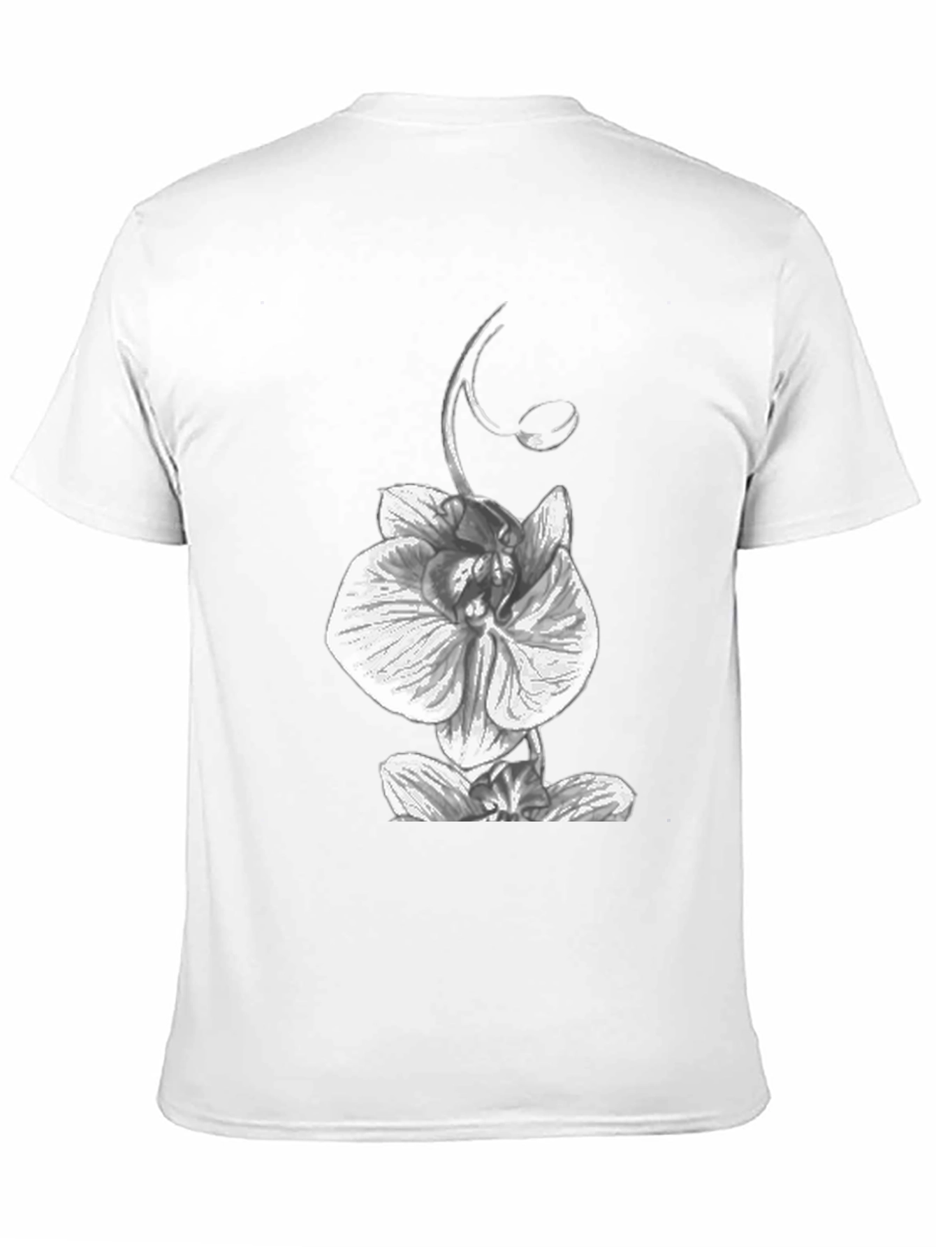 Black Orchid Graphic Tee - Black Cotton T-Shirt view 11