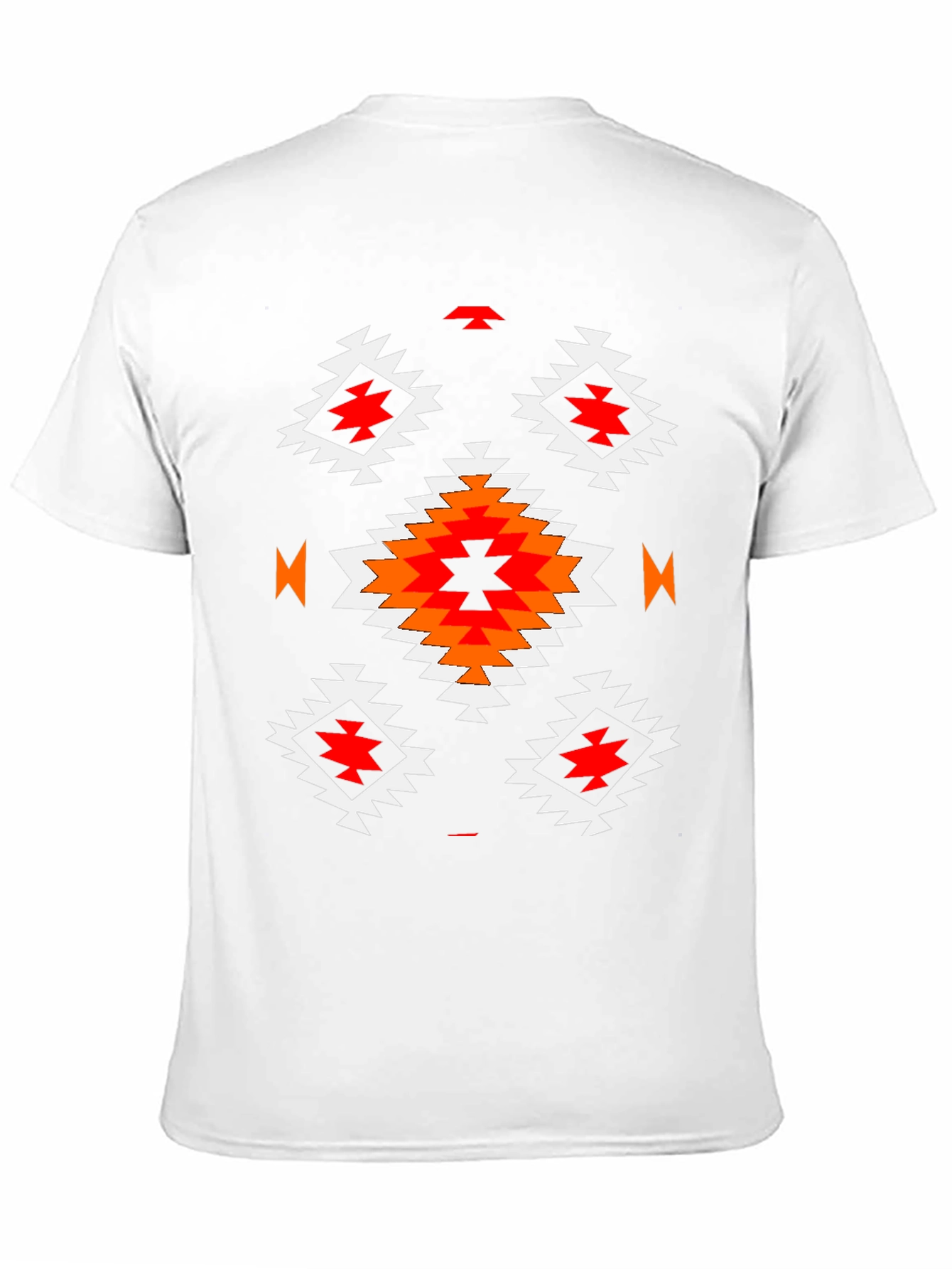 Black Aztec Pattern Black T-Shirt - Mens Casual Tee view 11