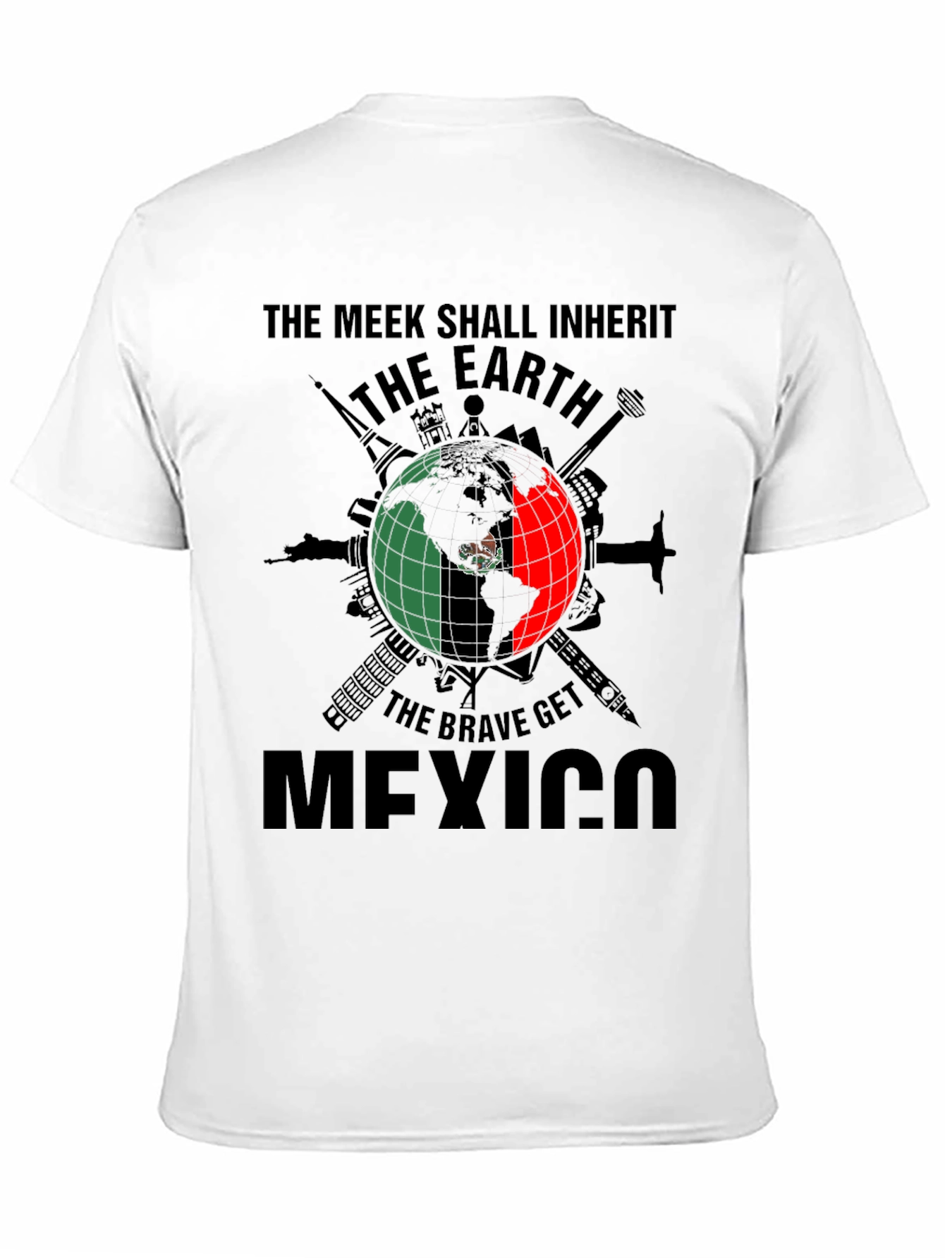 Black Meek Inherit Earth, Brave Get Mexico Tee view 11