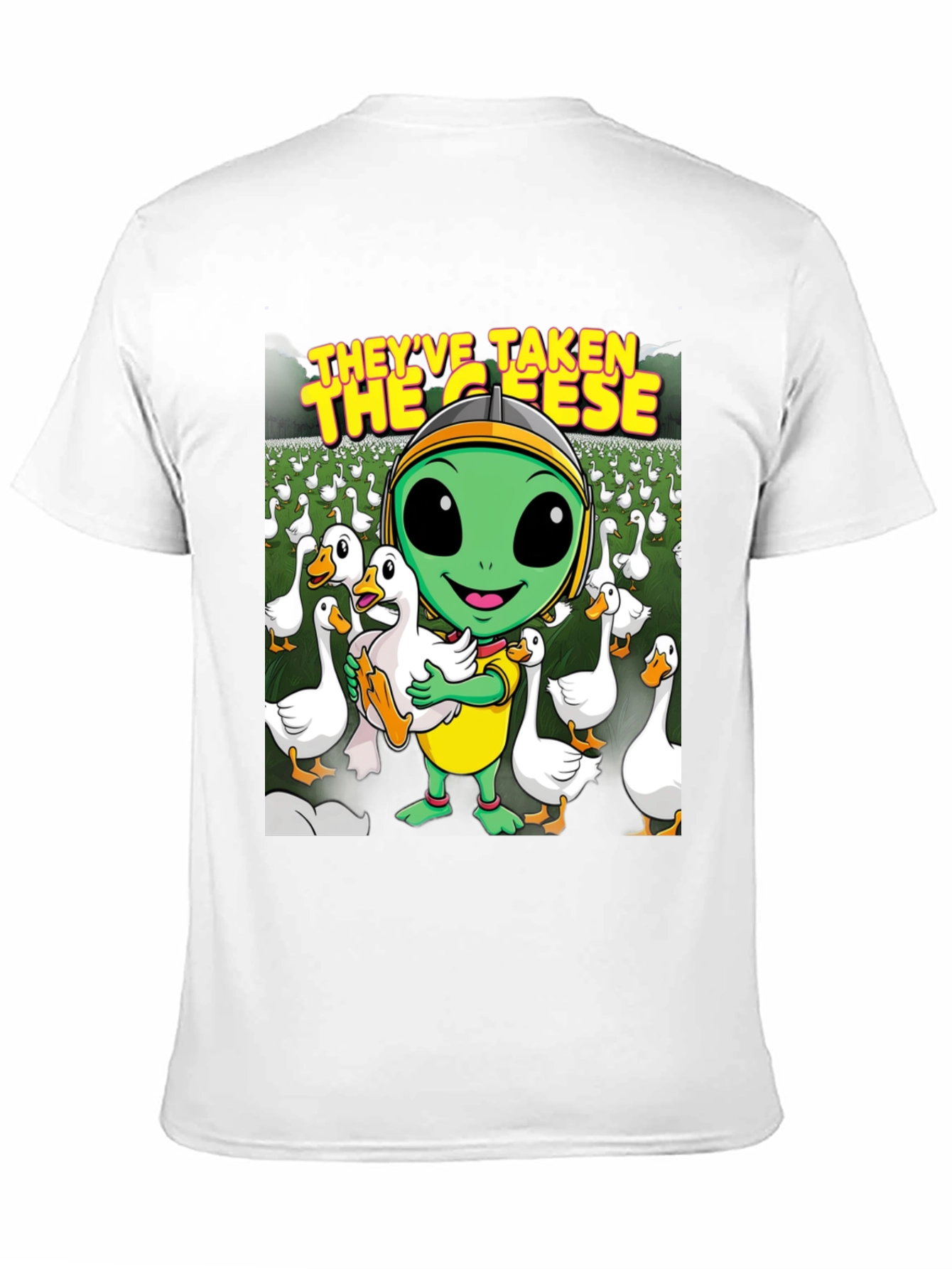 Black Alien Goose T-Shirt - They've Taken the Geese! view 11