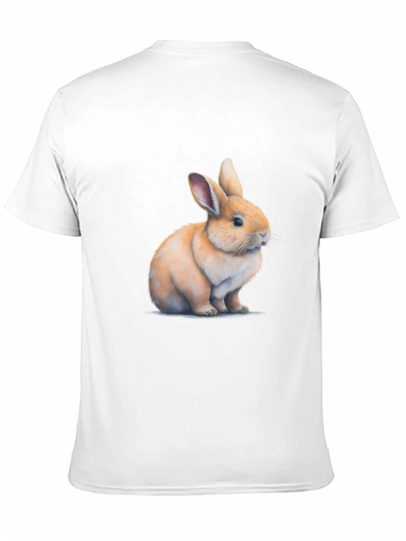 Cute Bunny Graphic Black T-Shirt - 11