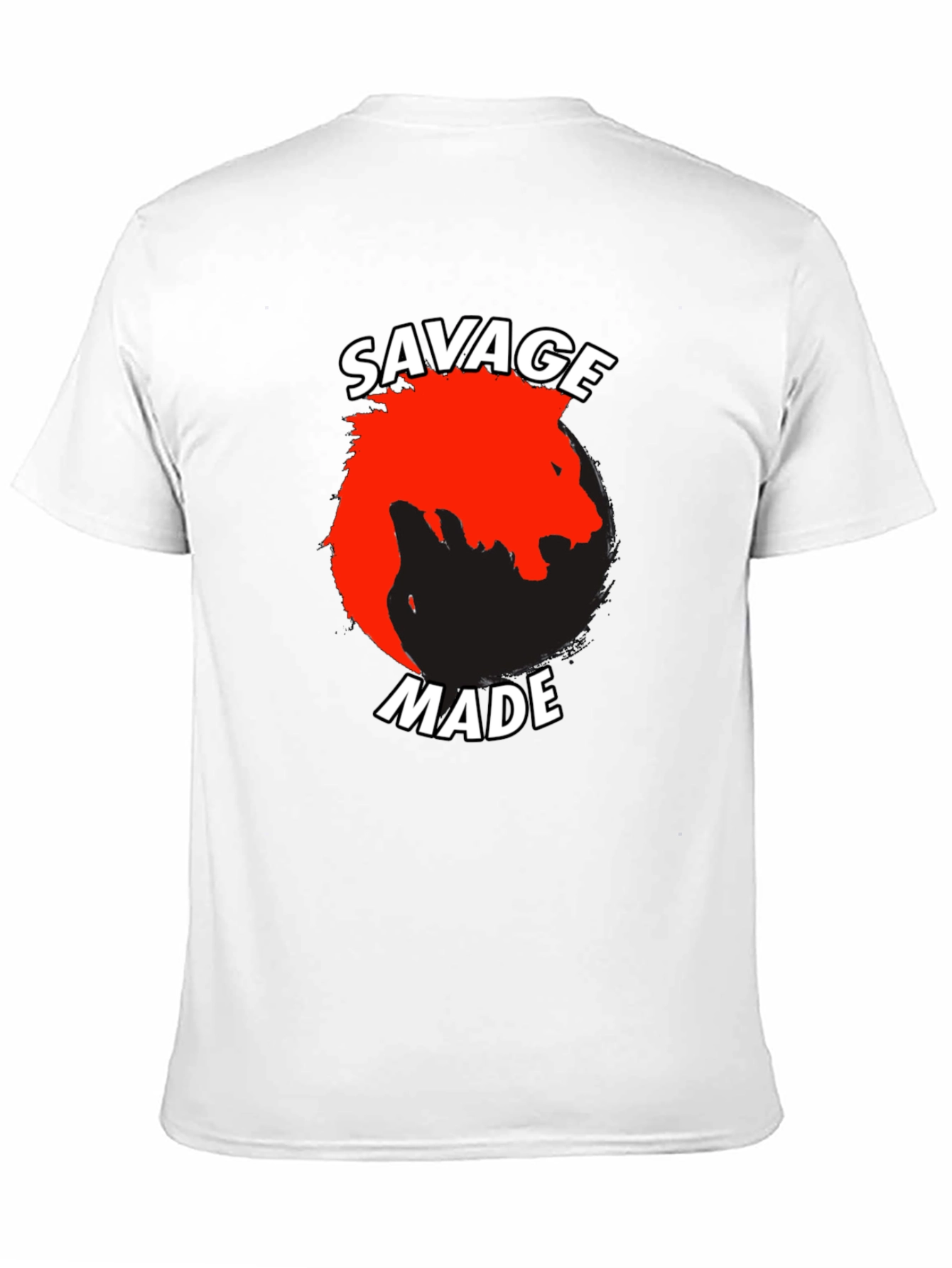 Black Savage Made Graphic Tee - Bold Lion Design view 11