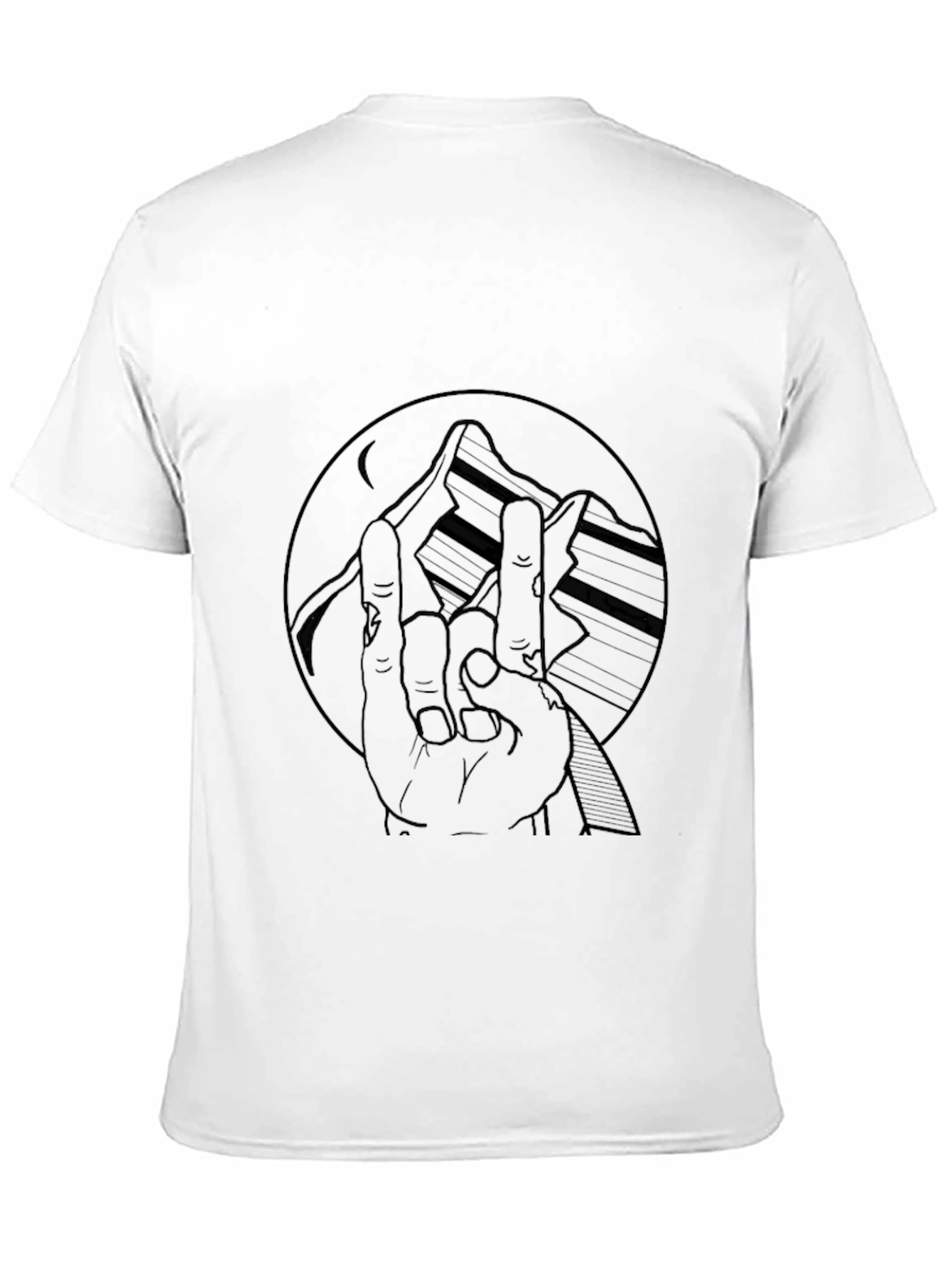 Black Mountain Hand Graphic Tee - Black view 11