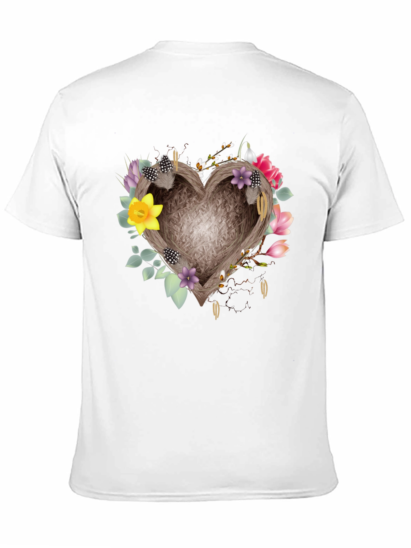 Black Floral Heart Nest Tee - Stylish Comfort view 11