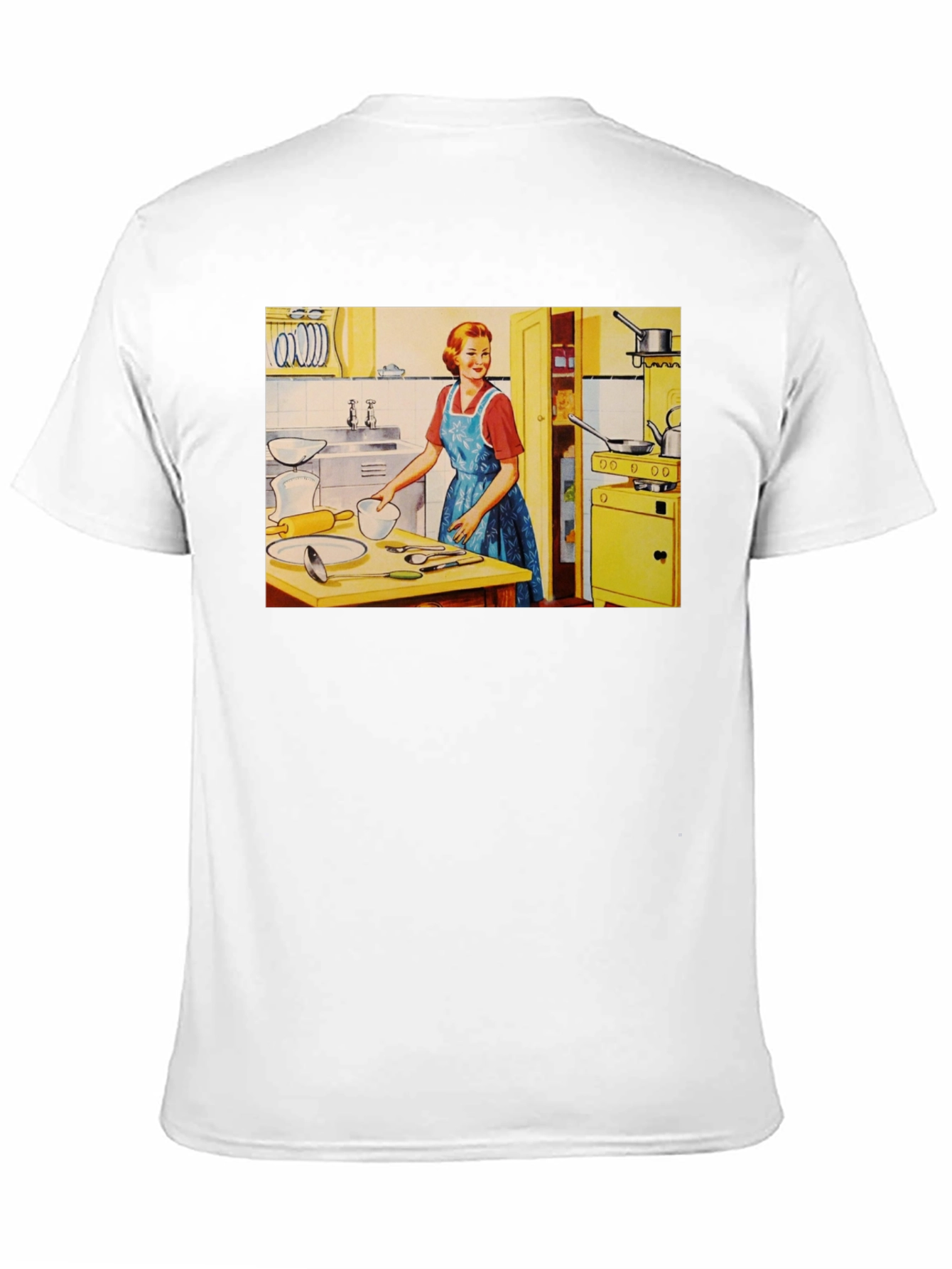 Black Retro Kitchen T-Shirt - Vintage Housewife Tee view 11