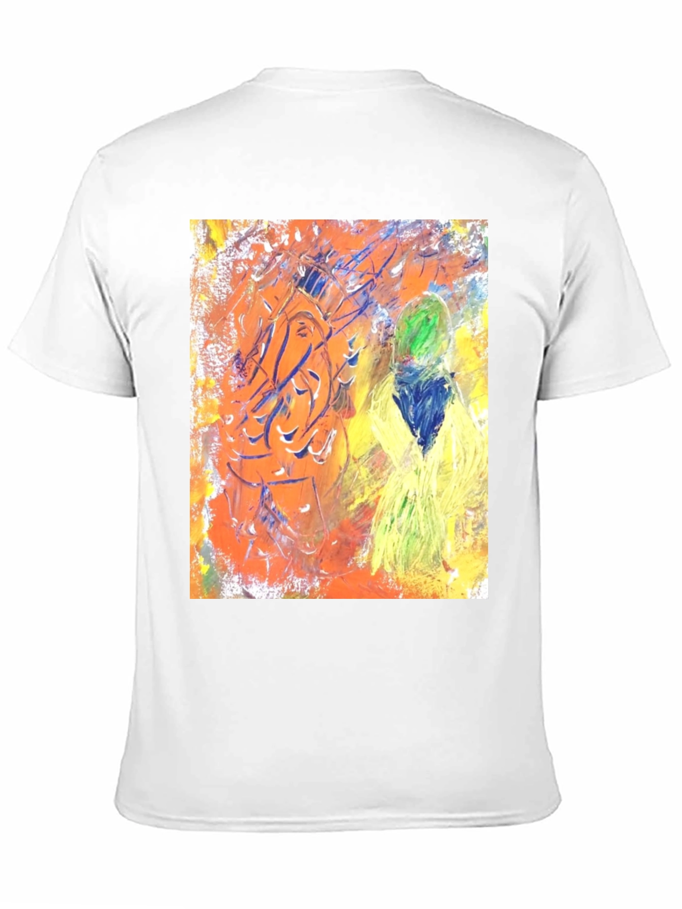 Black Abstract Art Graphic Tee - Unisex Black T-Shirt view 11