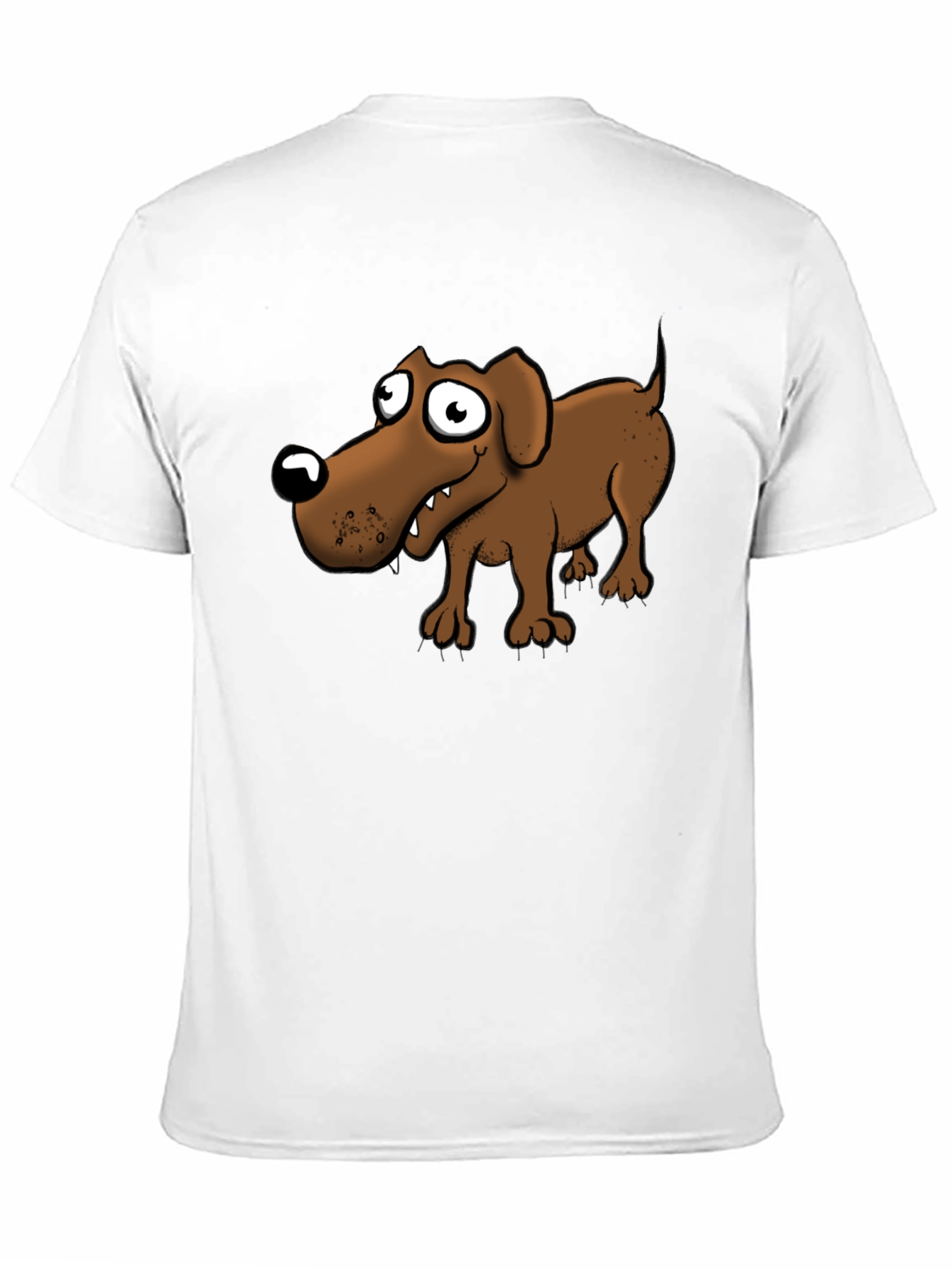 Black Cartoon Dog Graphic T-Shirt - Black view 11