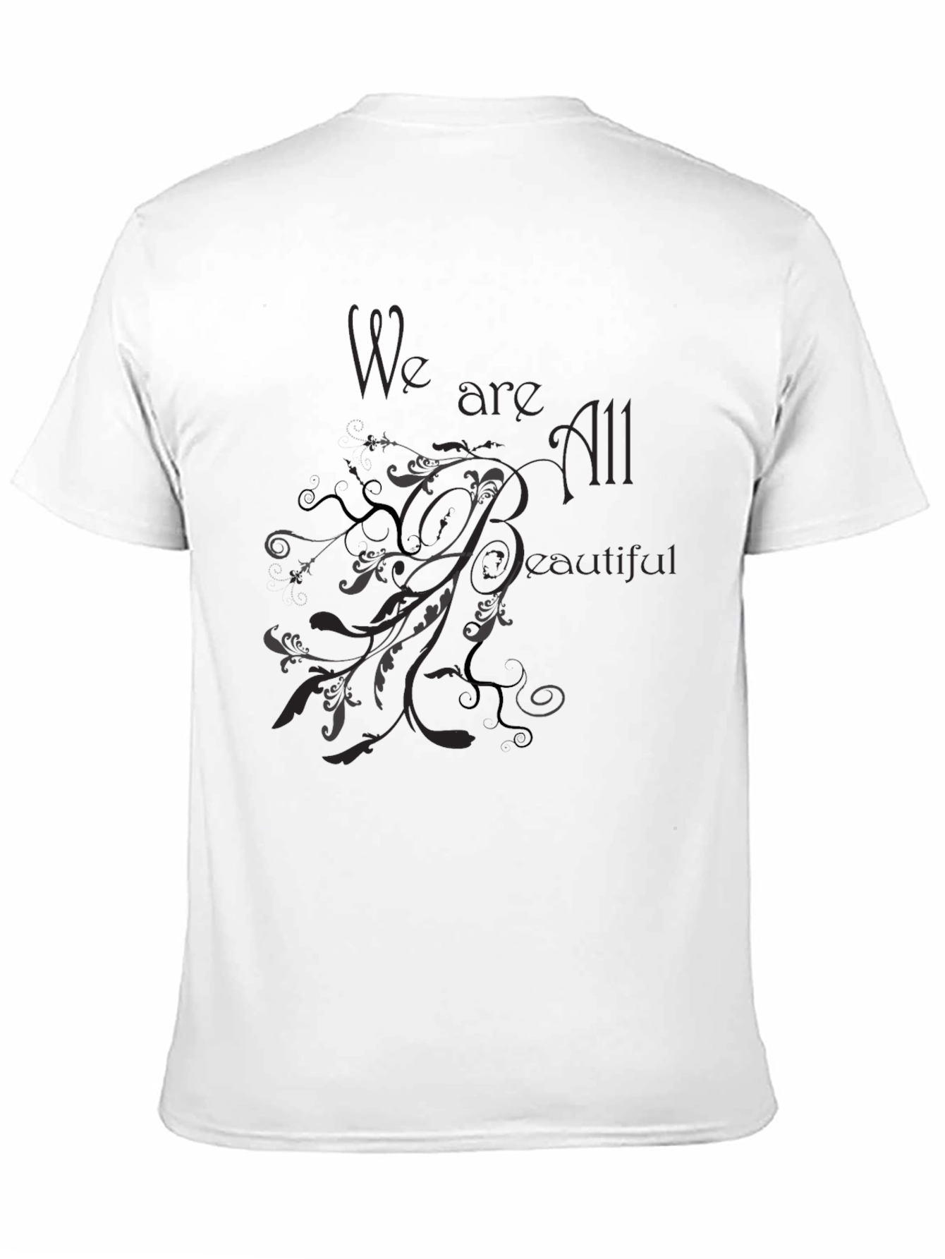 Black We are All Beautiful Black Graphic Tee view 11