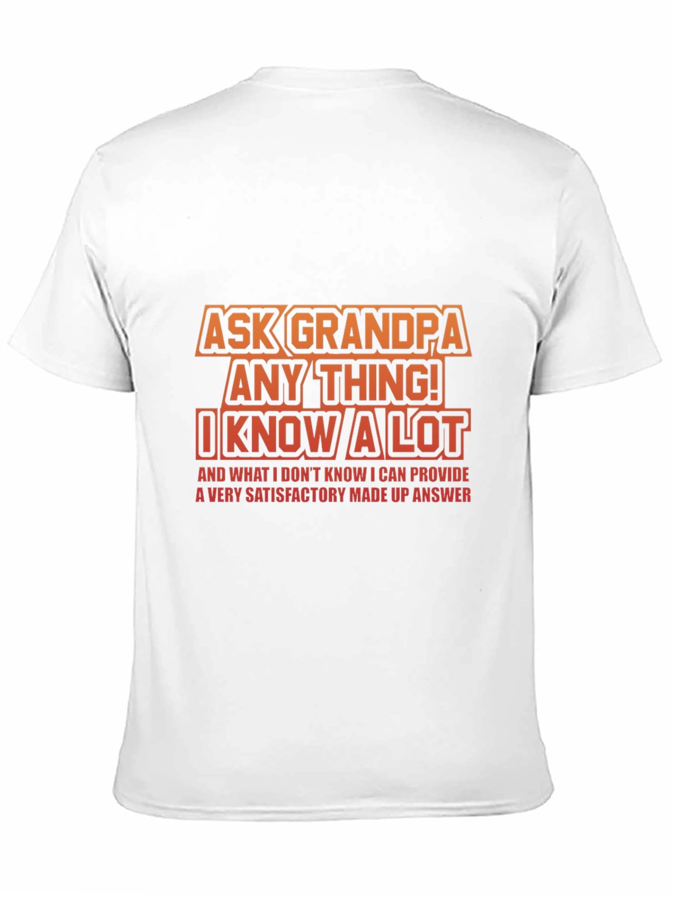 Black Ask Grandpa Anything T-Shirt: Funny Gift for Grandfathers view 11