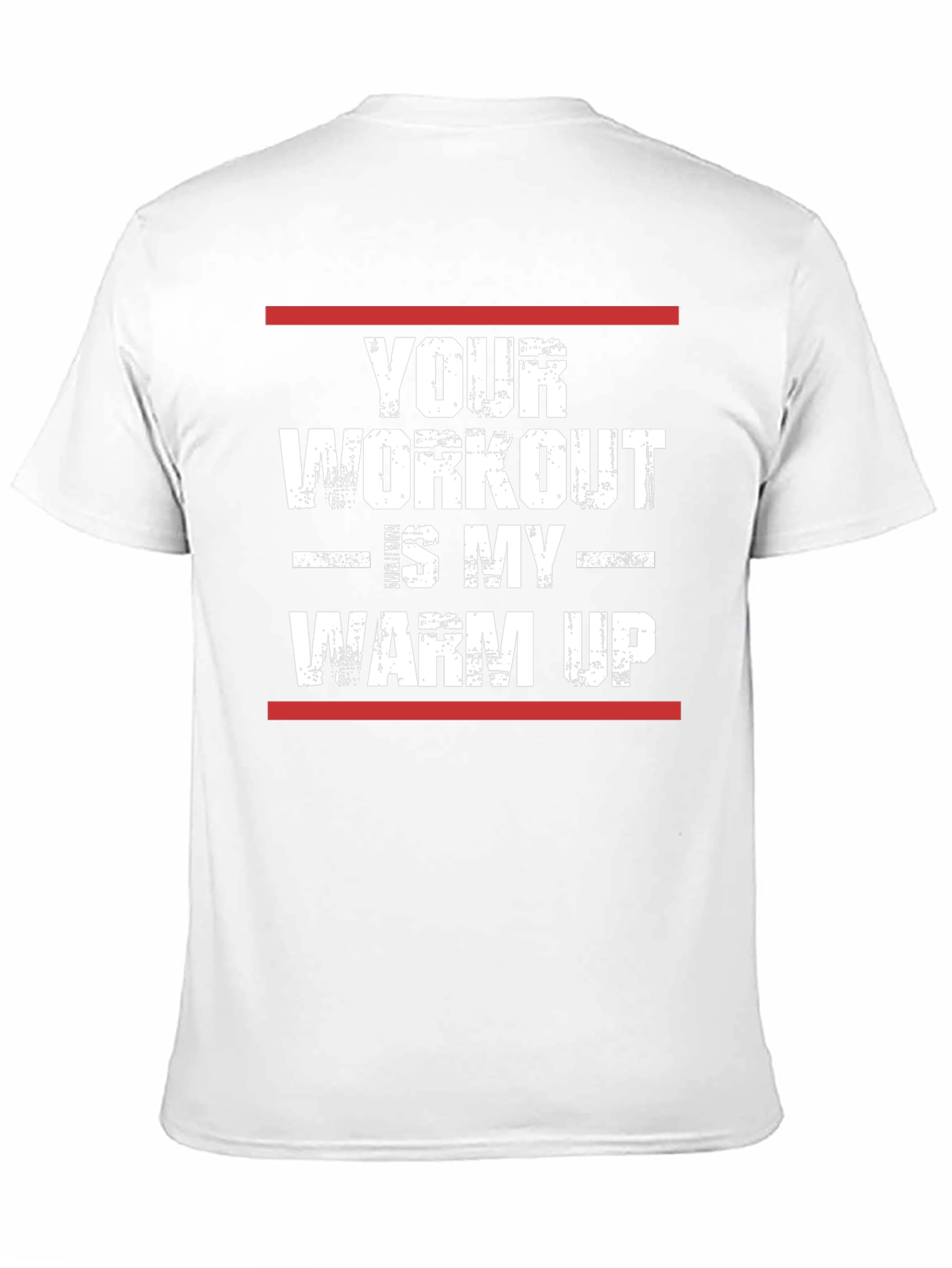 Black Workout Humor T-Shirt - 'Your Workout is My Warm Up' view 11