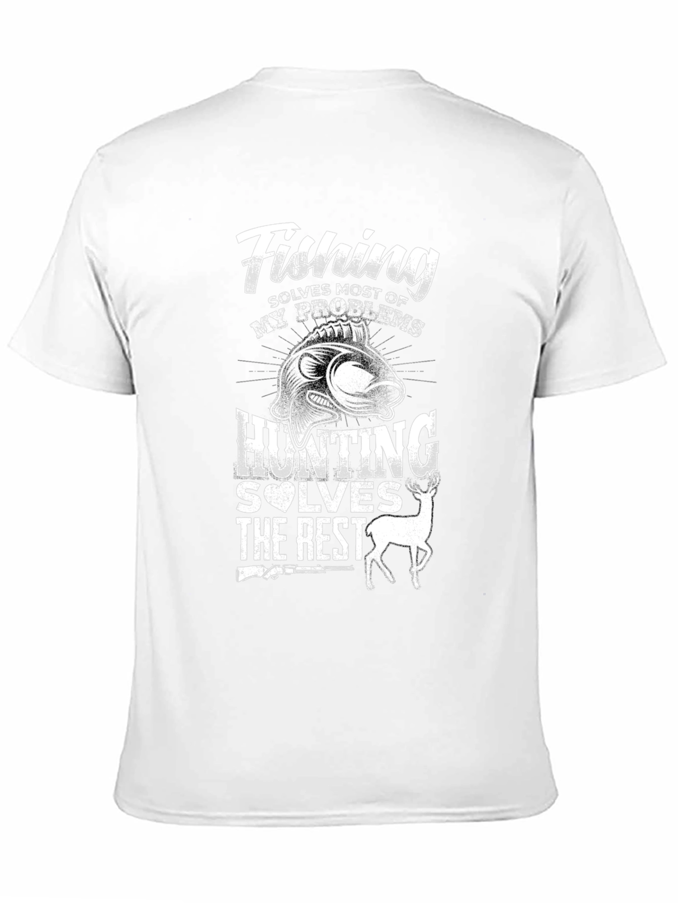 Black Fishing and Hunting T-Shirt view 11