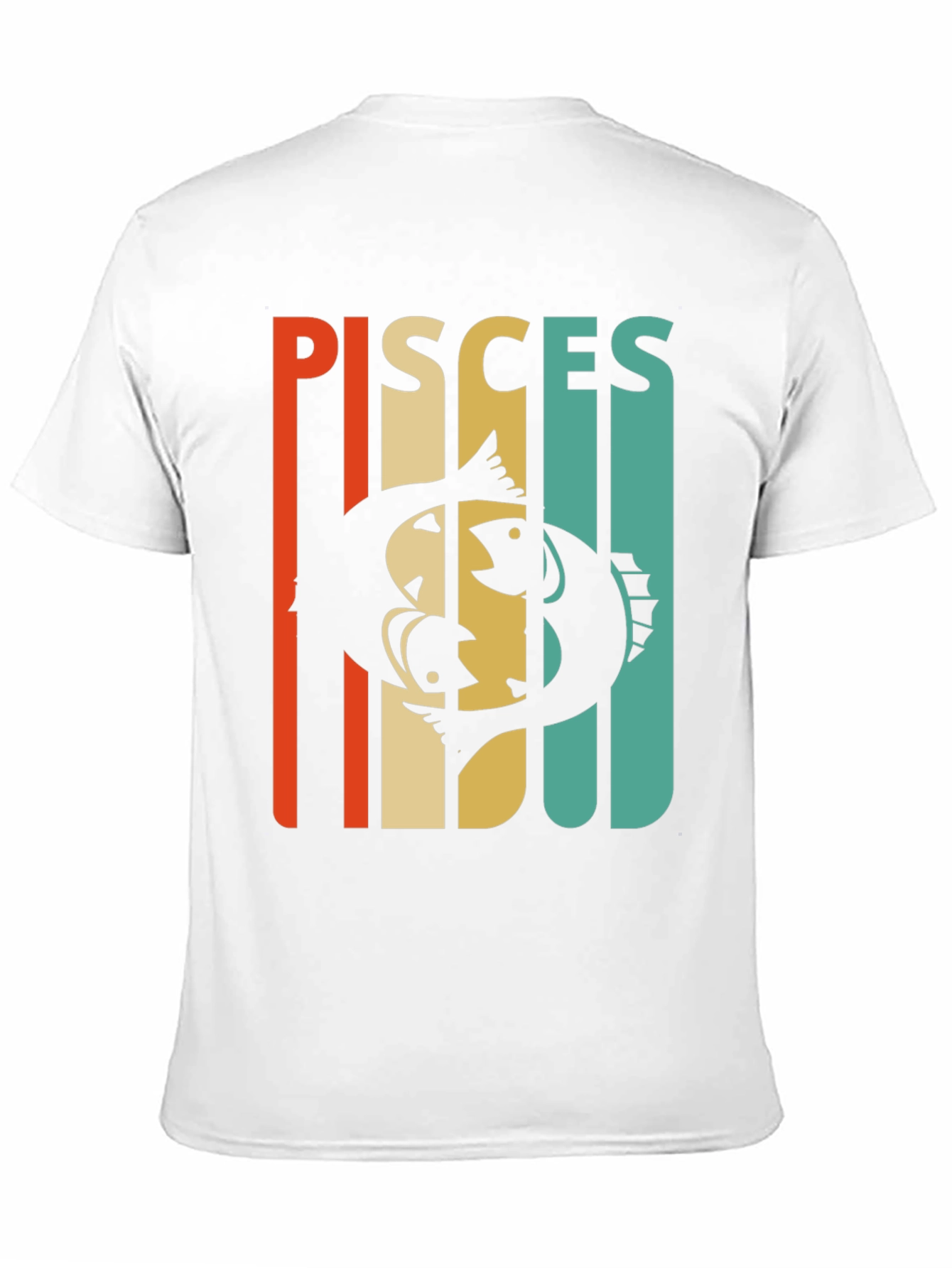Black Pisces Zodiac Sign Graphic T-Shirt view 11