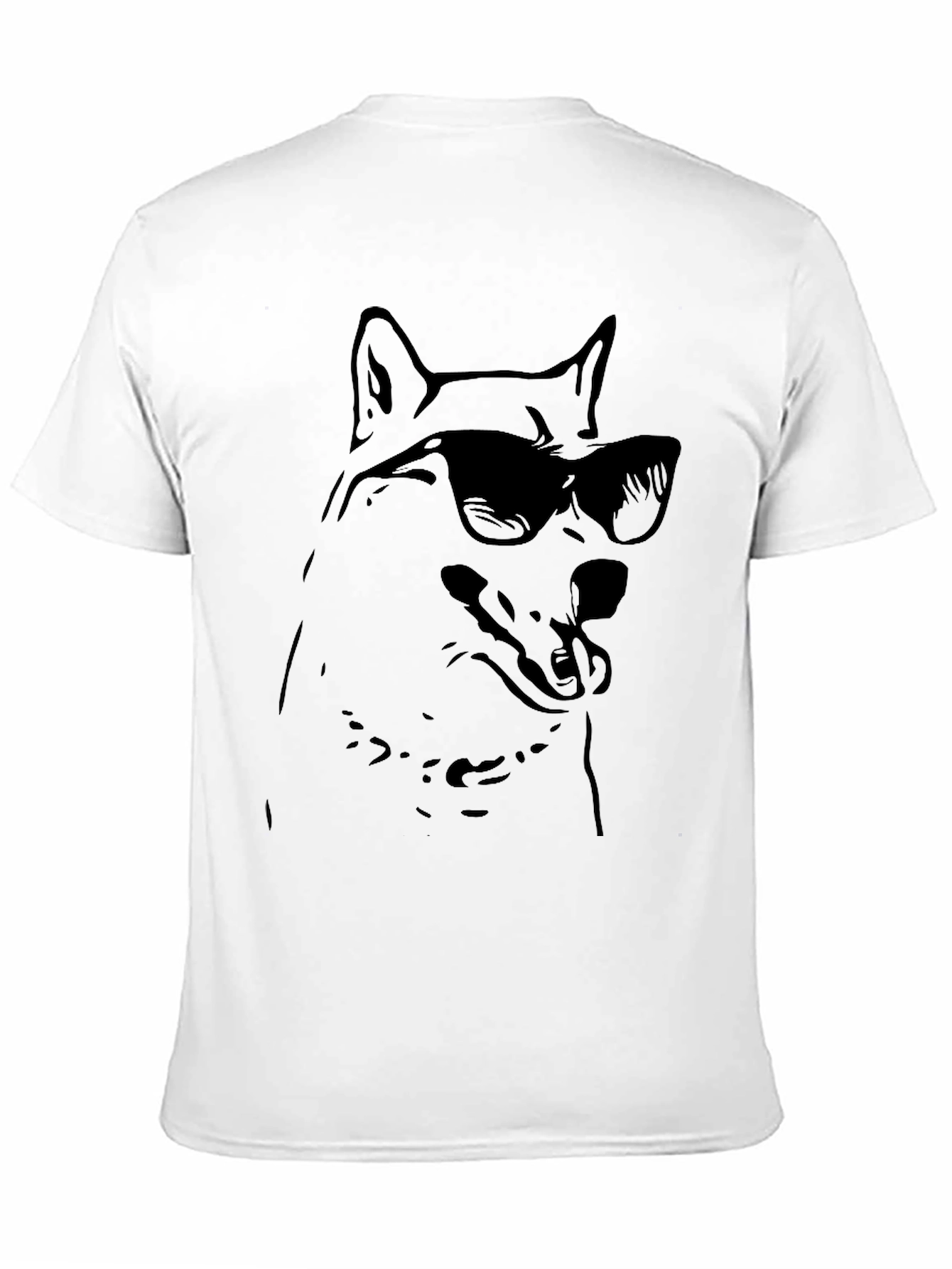 Black Cool Dog Graphic Tee - Black Unisex T-Shirt view 11