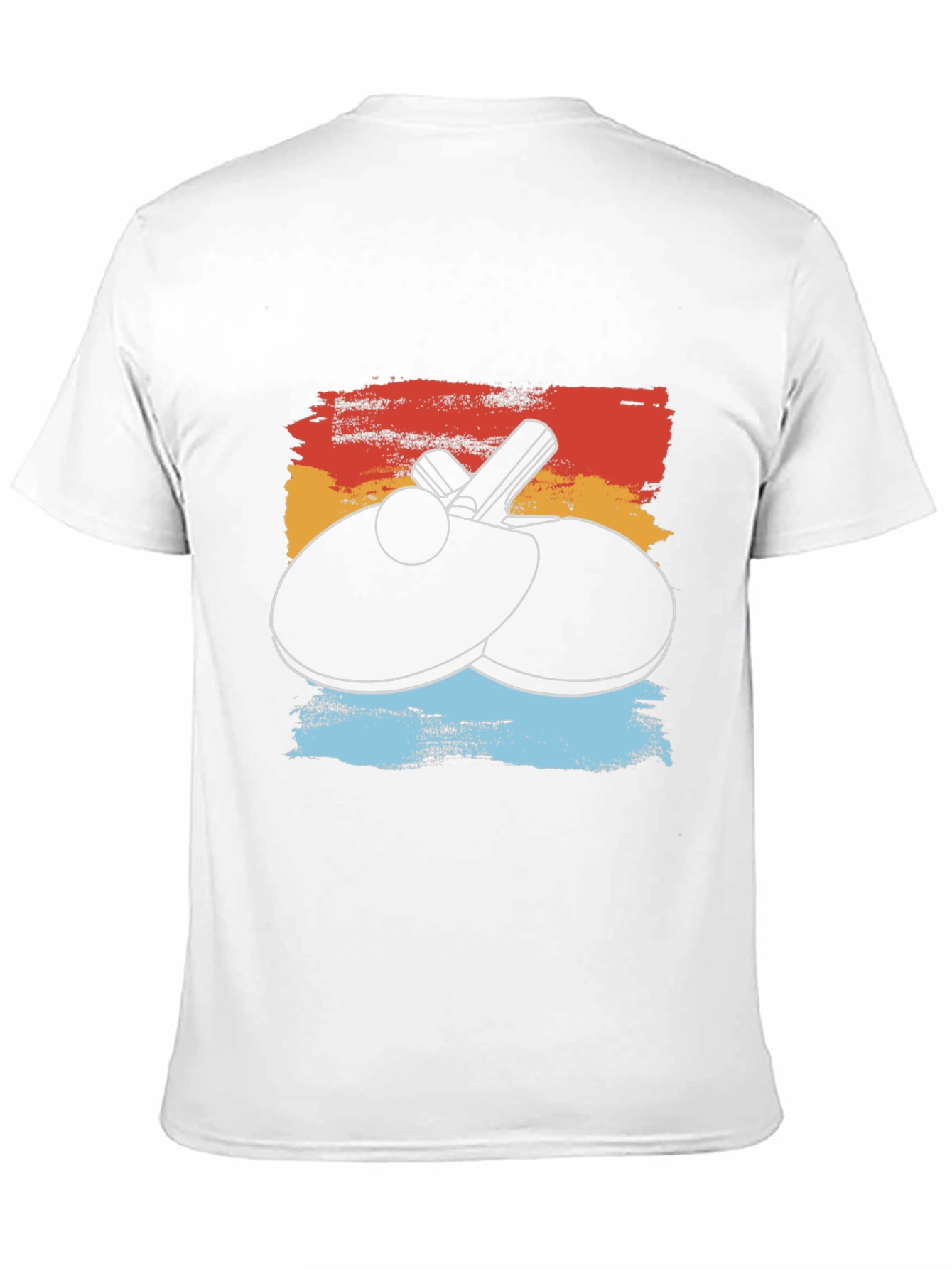 Black Retro Table Tennis T-Shirt - Paddle & Ball Graphic Tee view 11