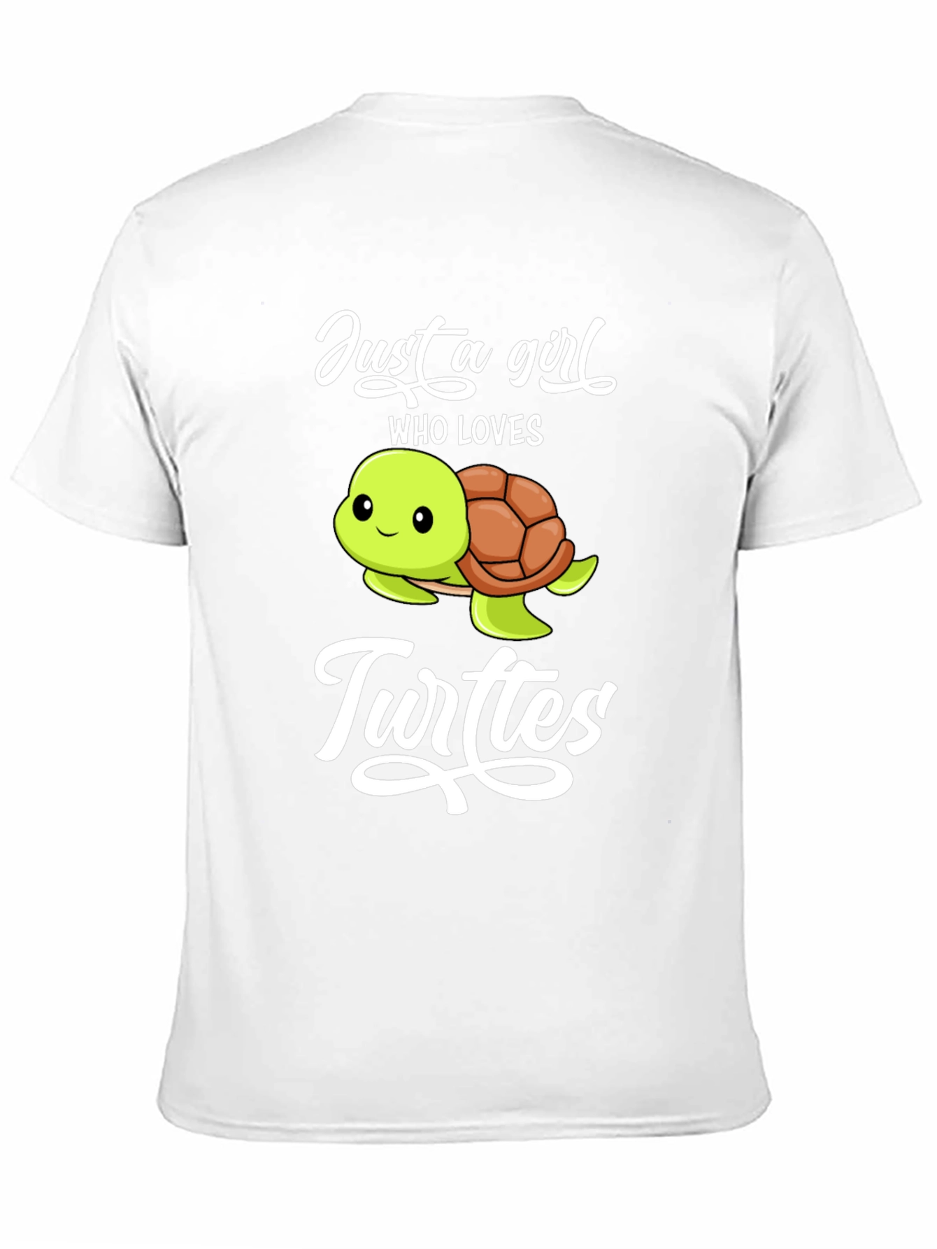 Black Just A Girl Who Loves Turtles Graphic T-Shirt view 11
