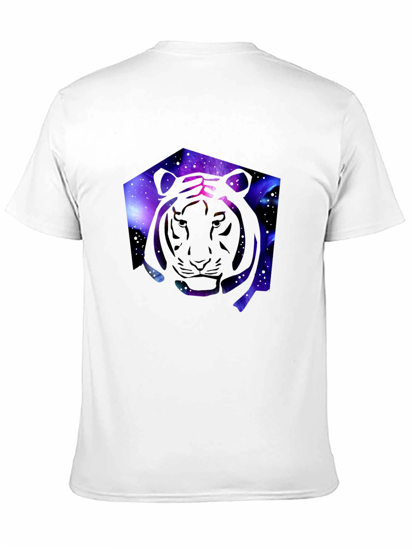 Black Galaxy Tiger Graphic Black T-Shirt view 11