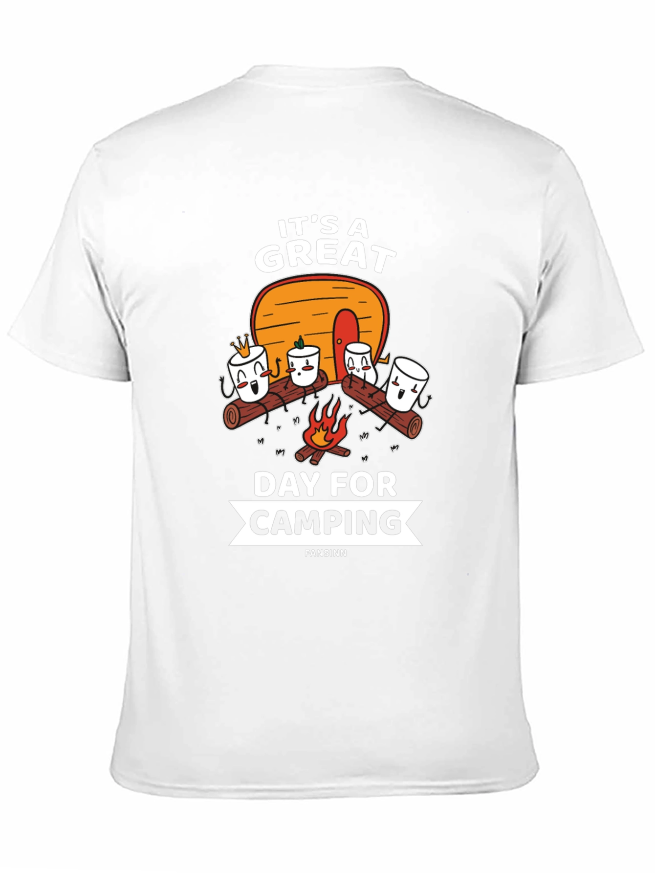Black It's a Great Day for Camping Graphic T-Shirt view 11