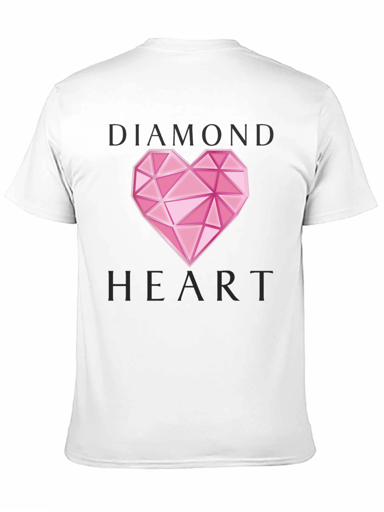 Black Diamond Heart Graphic T-Shirt - Stylish Casual Wear view 11