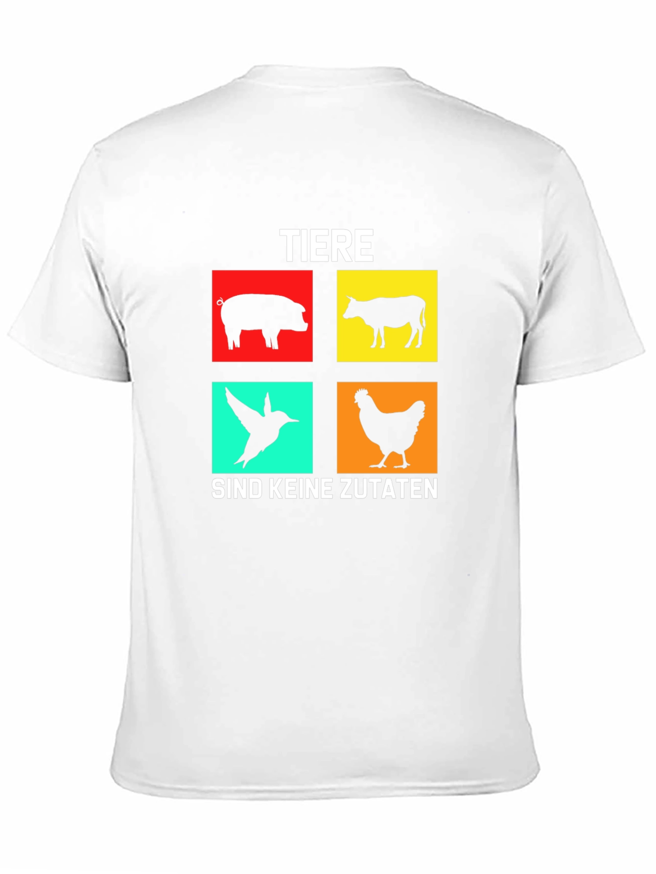 Black Vegan T-Shirt: Tiere Sind Keine Zutaten view 11