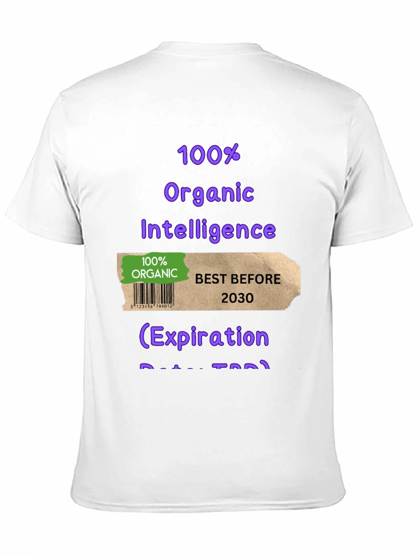 Black Organic Intelligence T-Shirt view 11