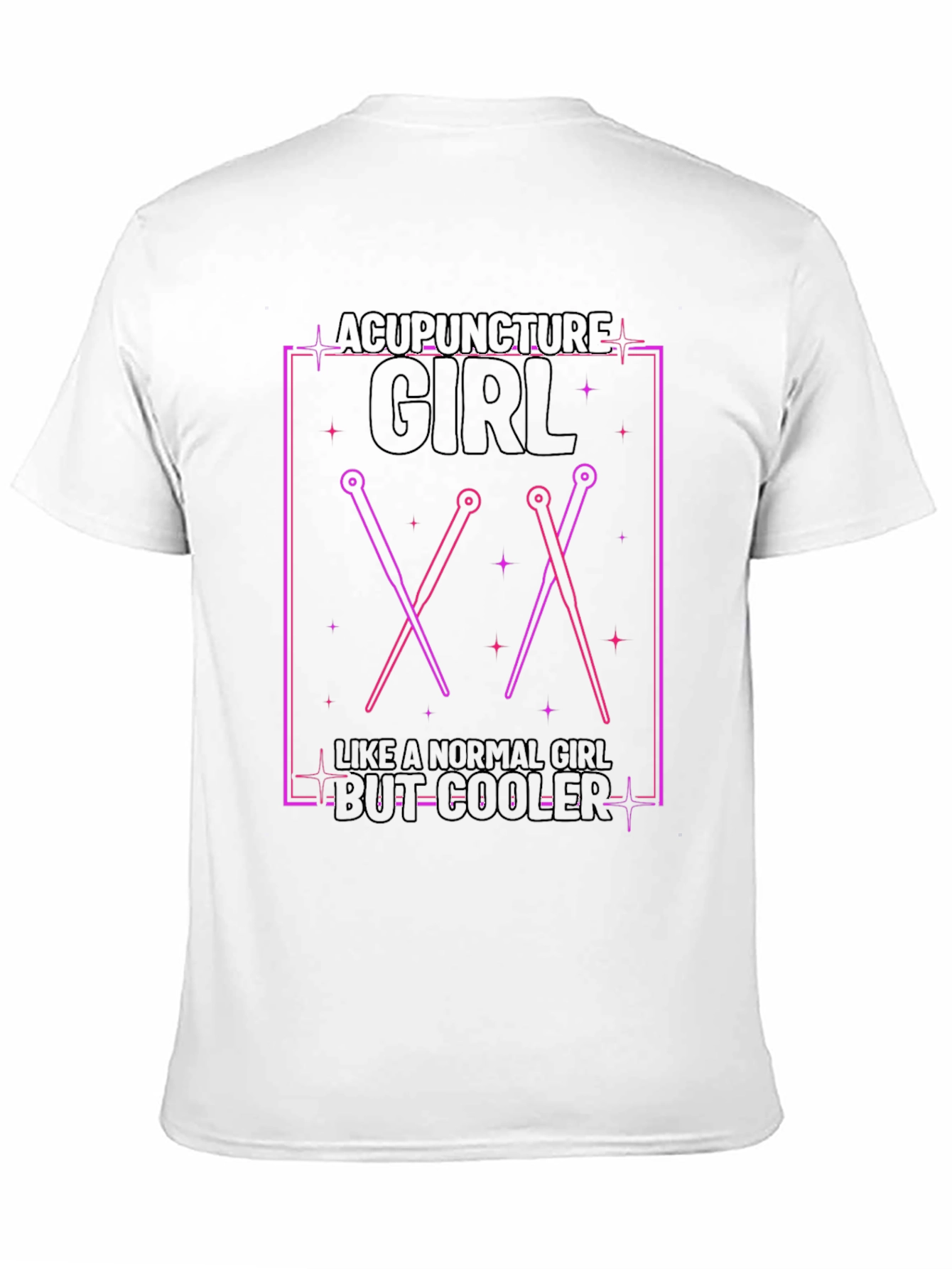 Black Acupuncture Girl T-Shirt - Cooler Than Normal view 11