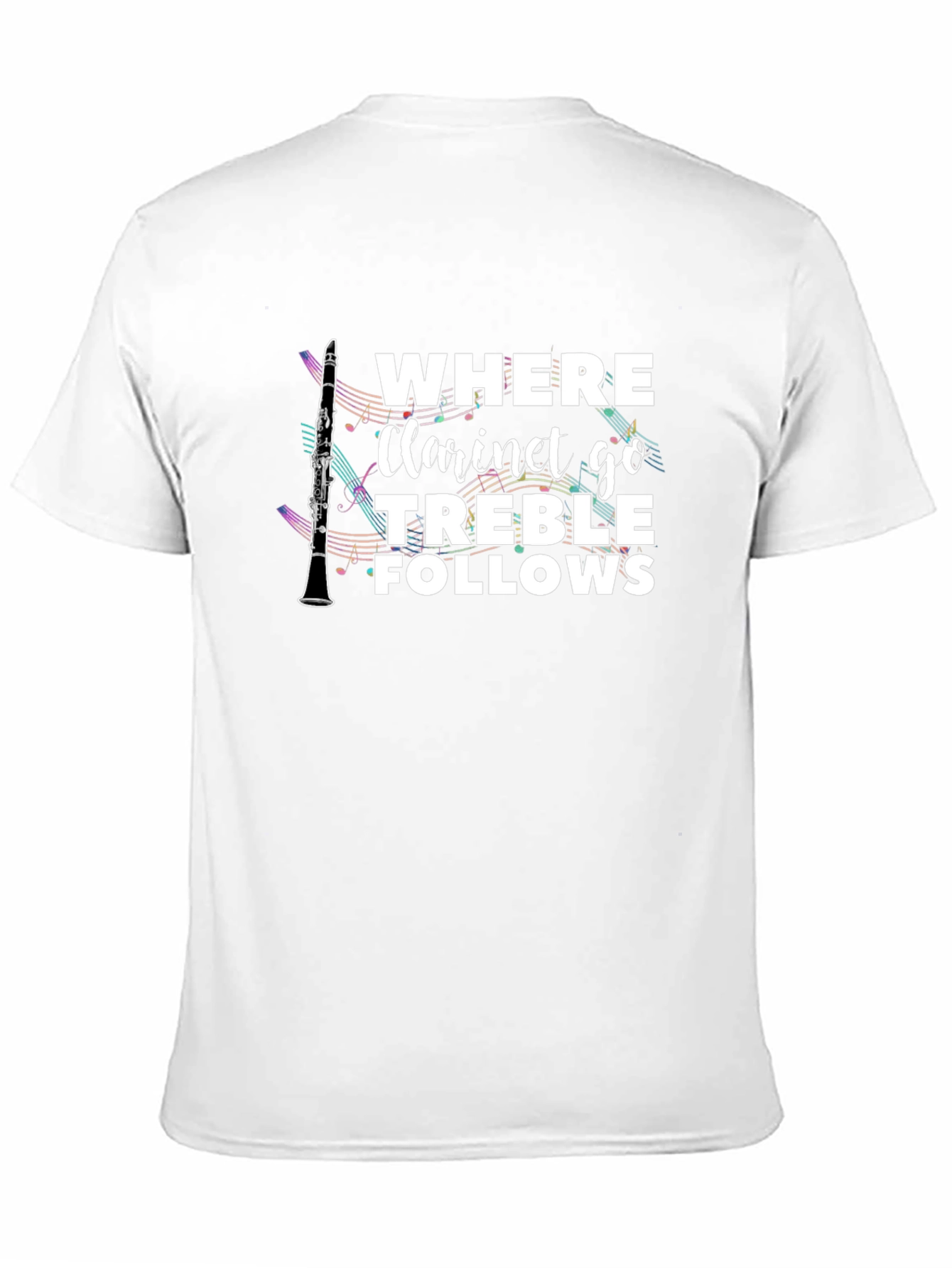 Black Where Clarinet Go Treble Follows Black T-Shirt view 11