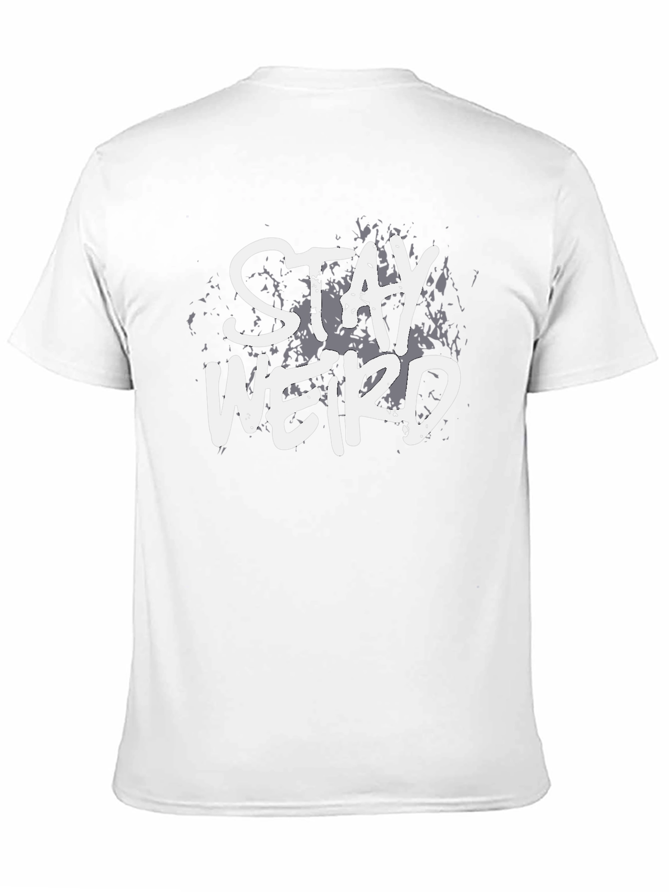 Black Stay Weird Graphic Tee - Black Cotton T-Shirt view 11