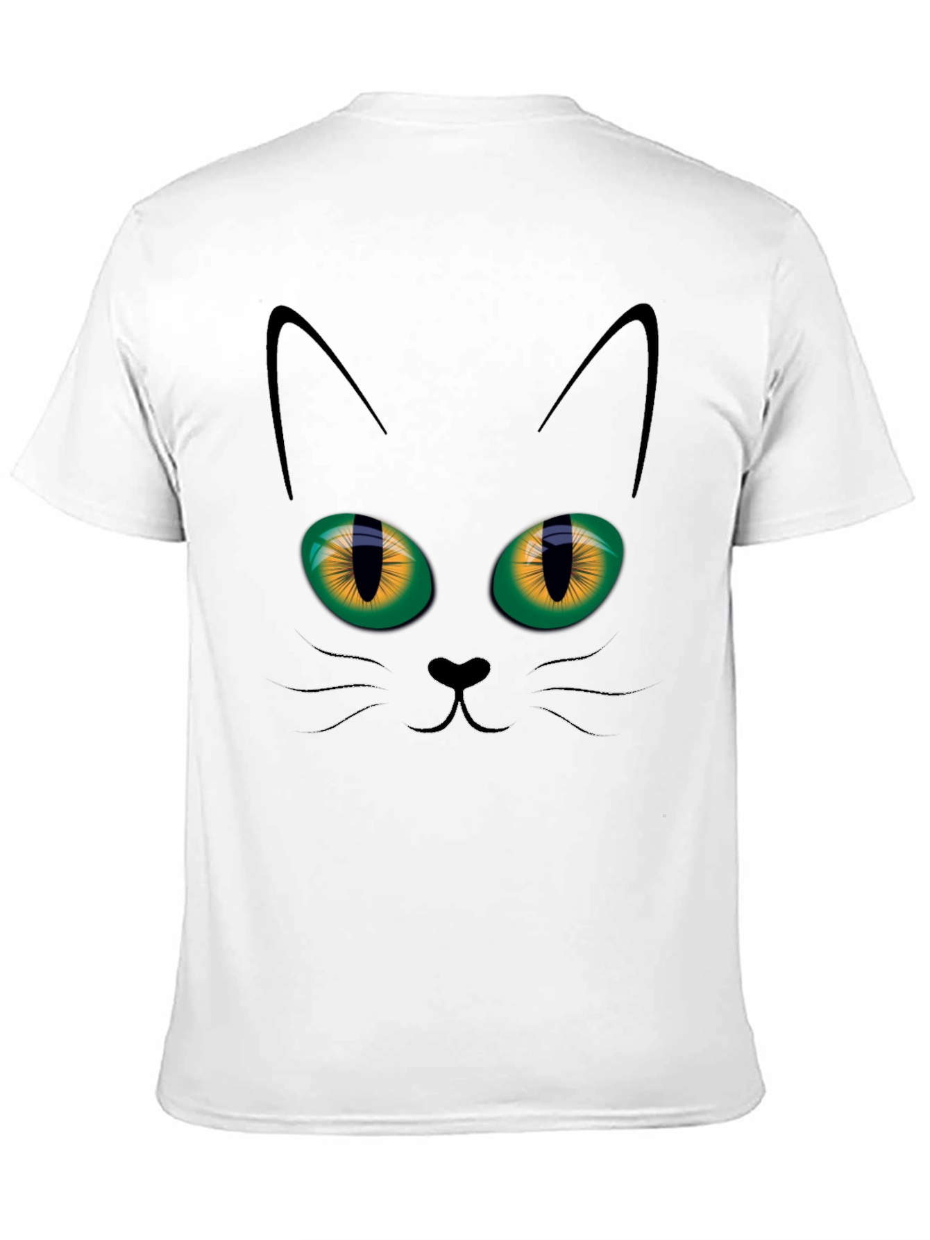 Black Black Cat Face Graphic T-Shirt view 11