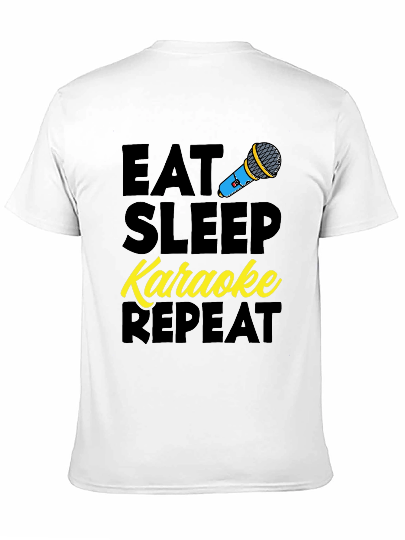 Black Eat Sleep Karaoke Repeat Graphic Tee view 11