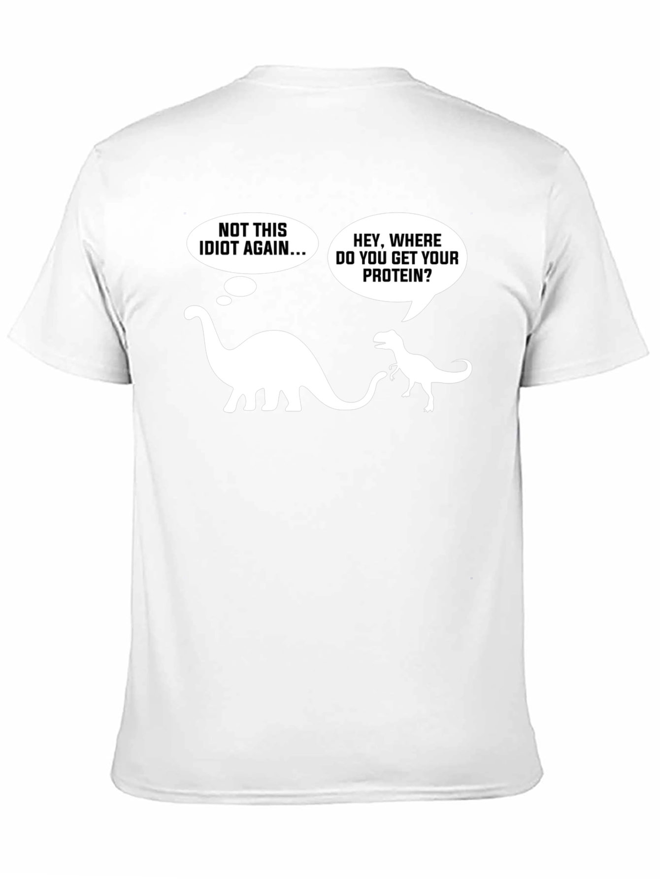 Black Dinosaur Protein T-Shirt - Funny Vegan Tee view 11