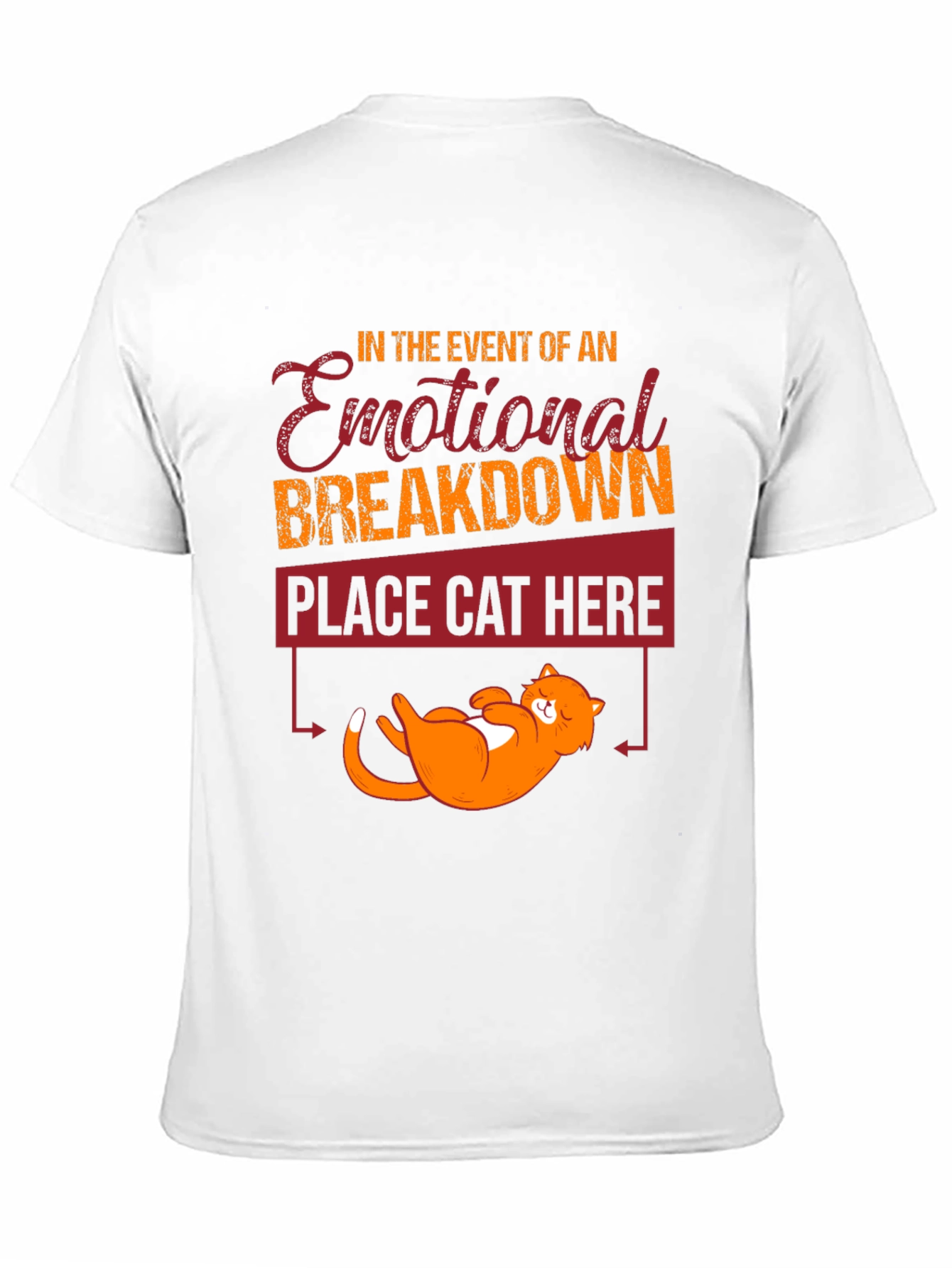 Black Emotional Breakdown Cat T-Shirt Funny view 11