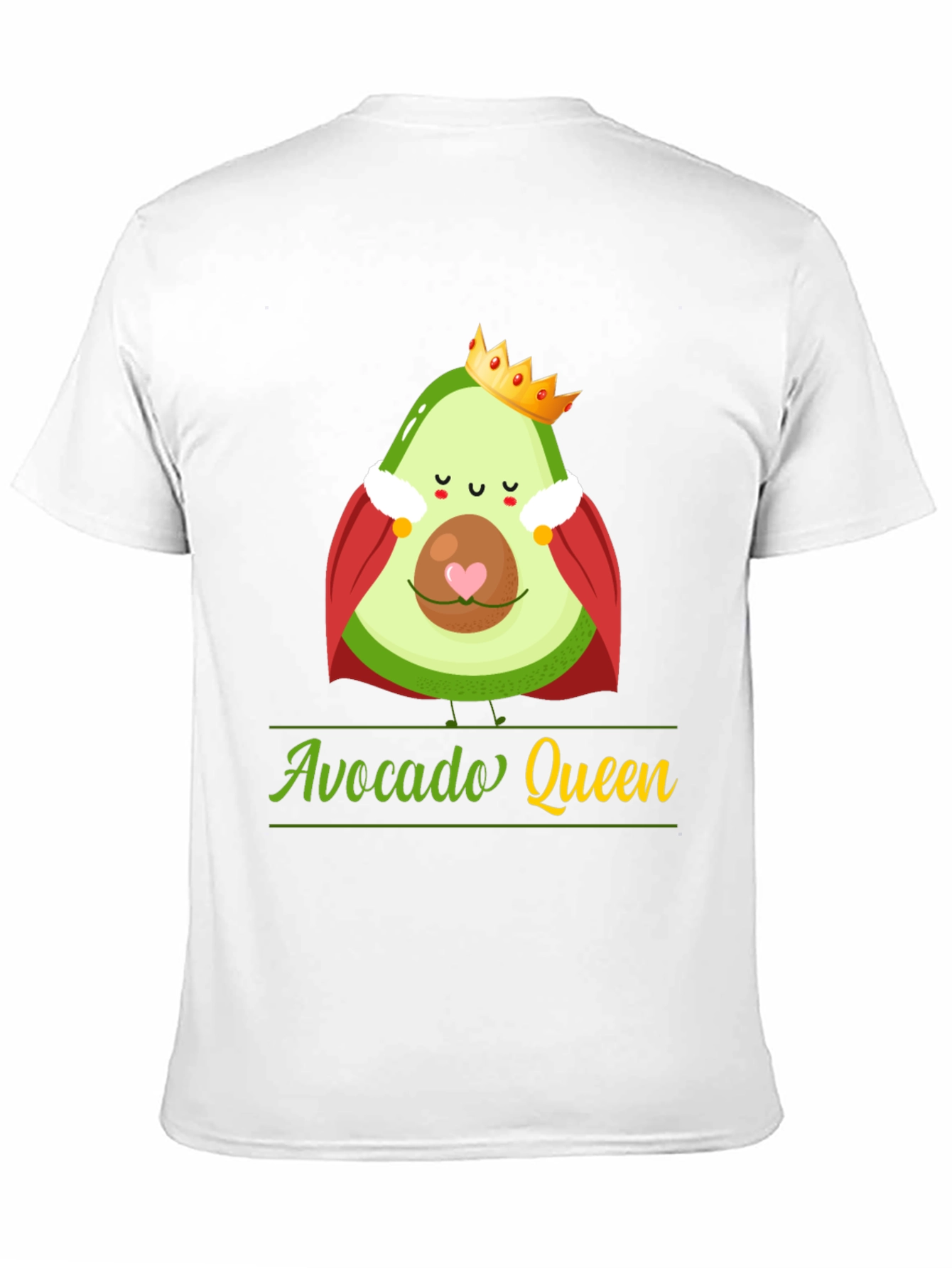 Black Avocado Queen T-Shirt - Funny Fruit Tee view 11