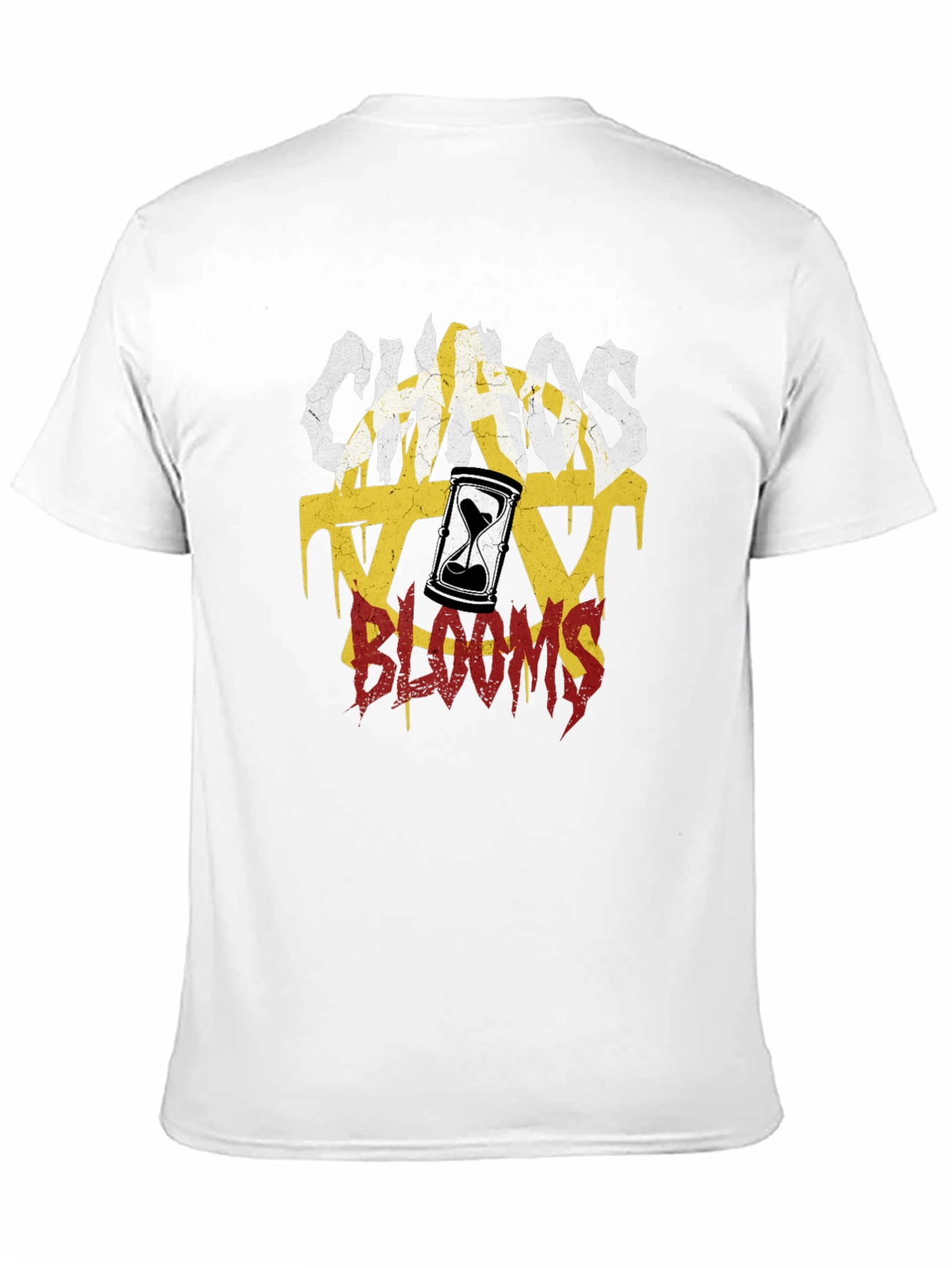 Chaos Blooms Graphic Print Black T-Shirt - 11