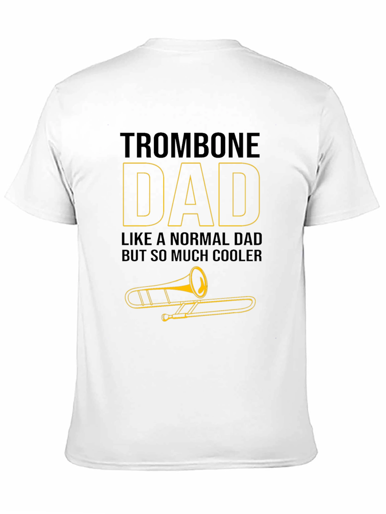 Black Trombone Dad Graphic T-Shirt - Musician Father Tee view 11