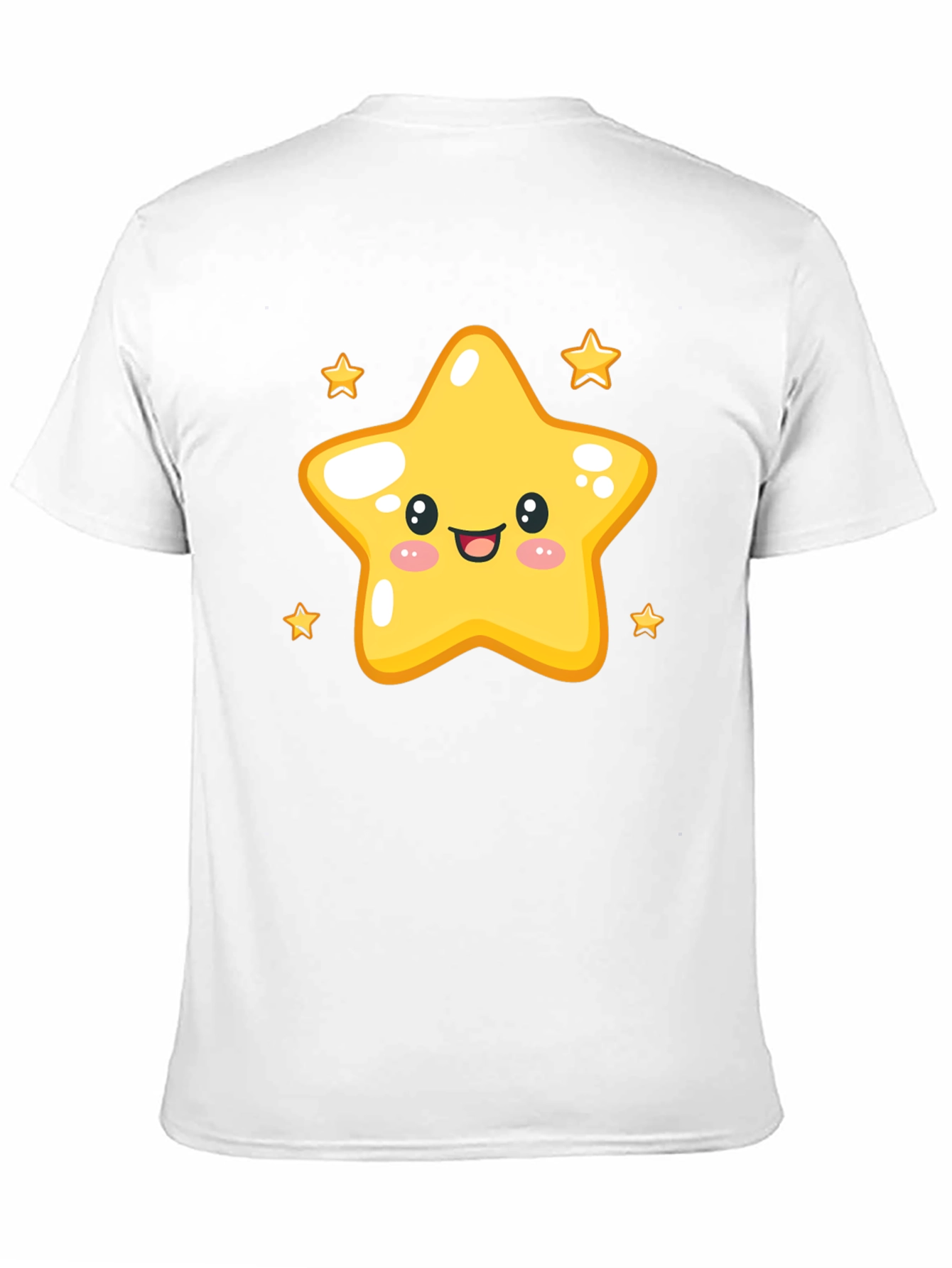 Black Cute Star Graphic Tee - Black Cotton Blend Shirt view 11