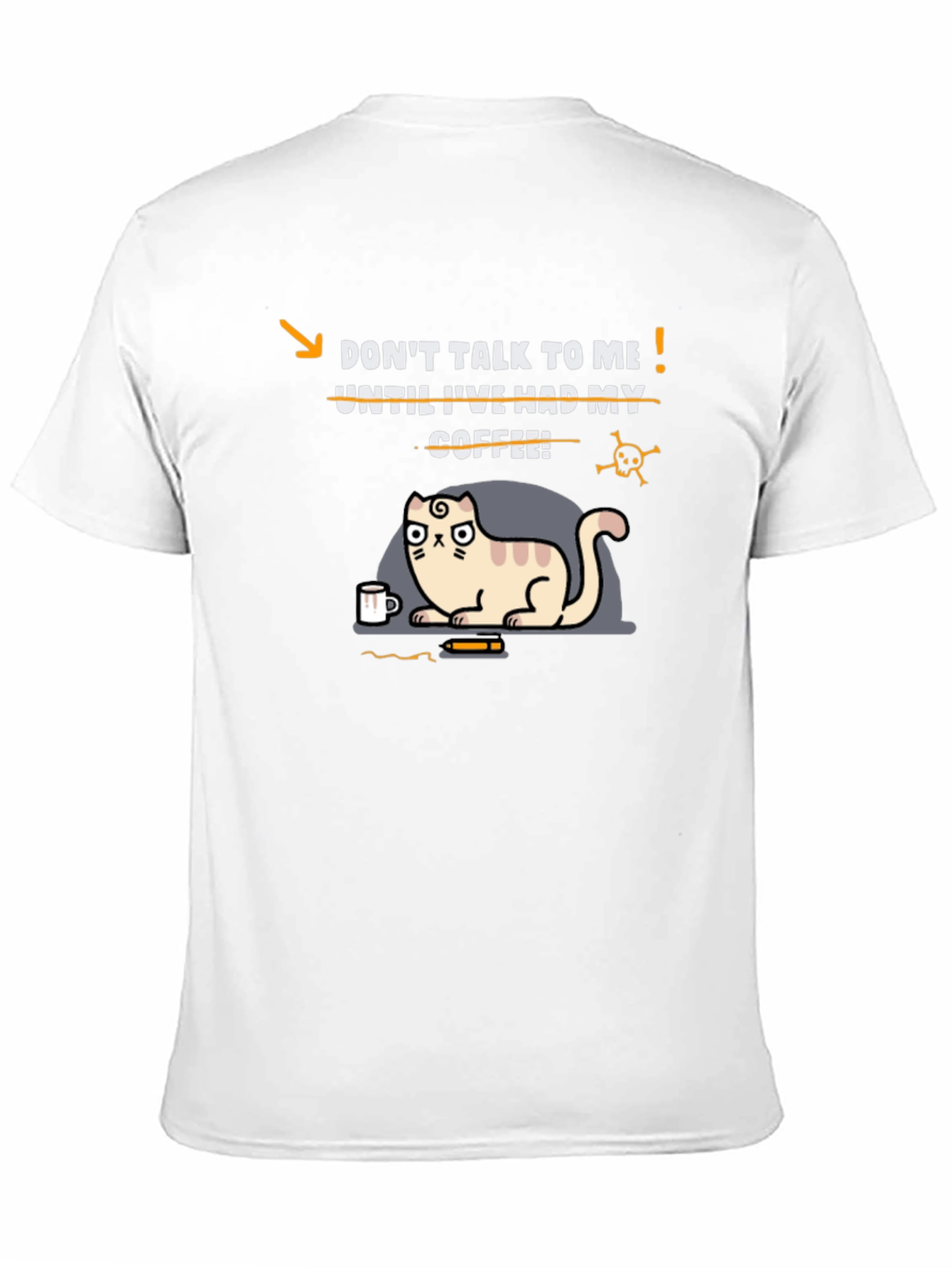 Black Don't Talk to Me Coffee Cat T-Shirt view 11