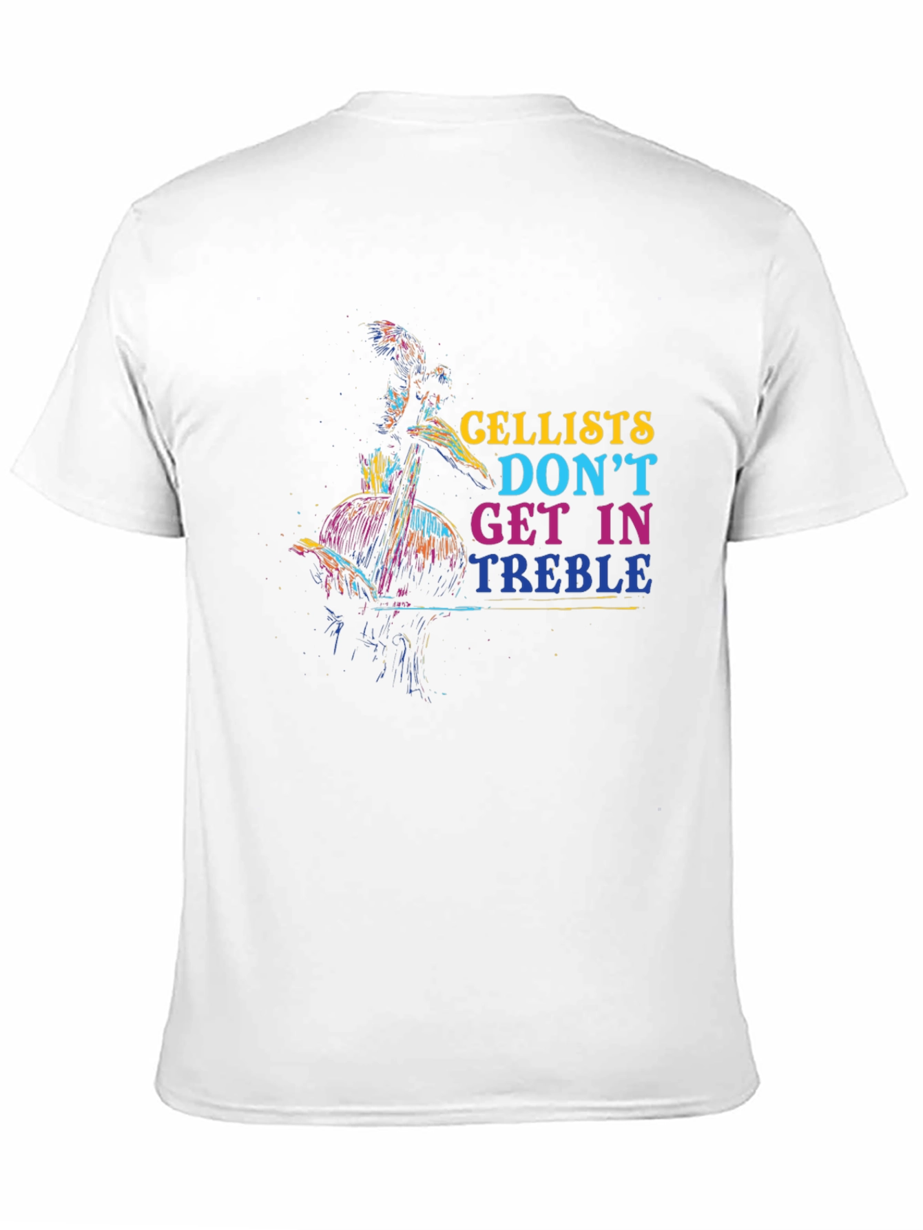 Black Cellist Pun T-Shirt view 11