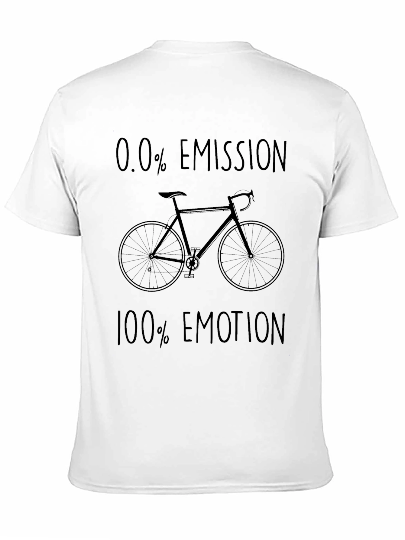 Black Eco Ride: 0.0% Emission, 100% Emotion Black Bike T-Shirt view 11