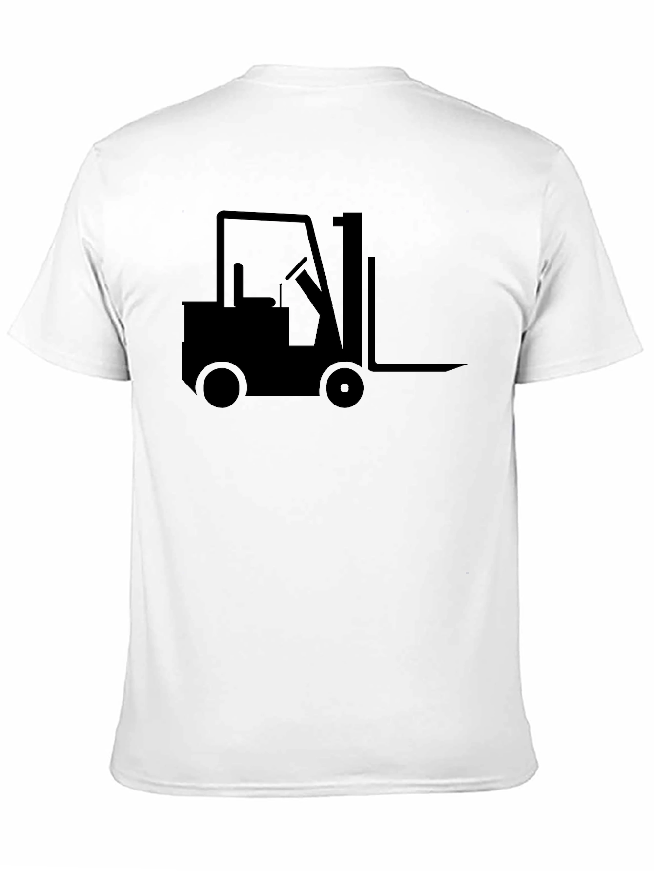 Black Forklift Graphic Tee - Black Crew Neck T-Shirt view 11