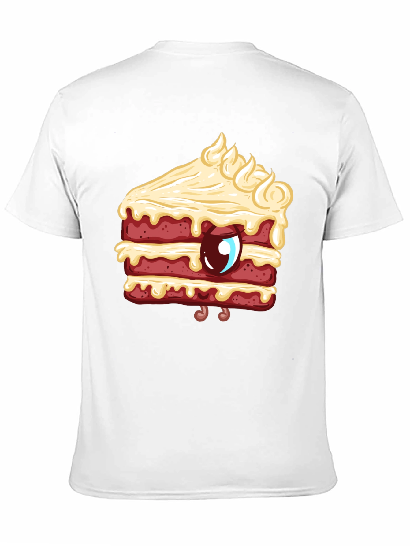 Black Cartoon Cake Slice Graphic Tee - Sweet Style! view 11