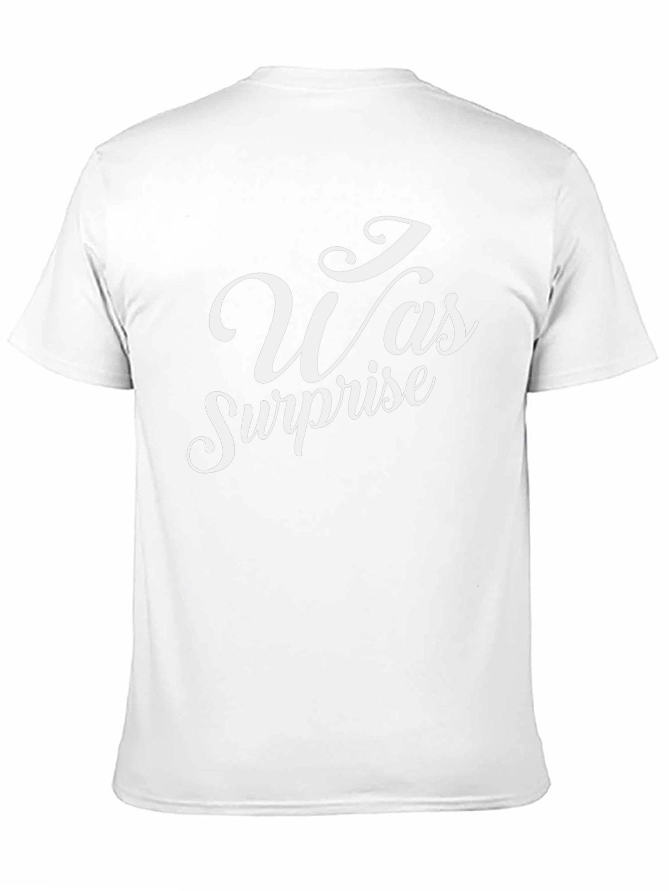 Black I Was Surprise T-Shirt - Black Crew Neck Tee view 11