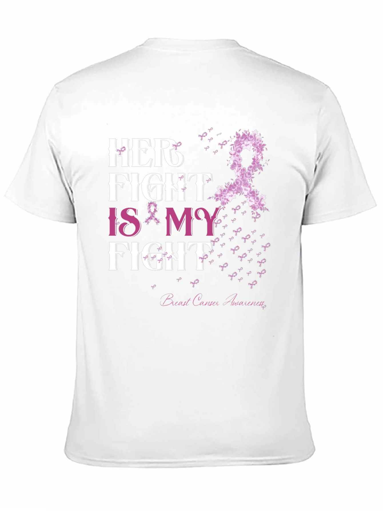 Black Her Fight is My Fight T-Shirt Breast Cancer Awareness view 11
