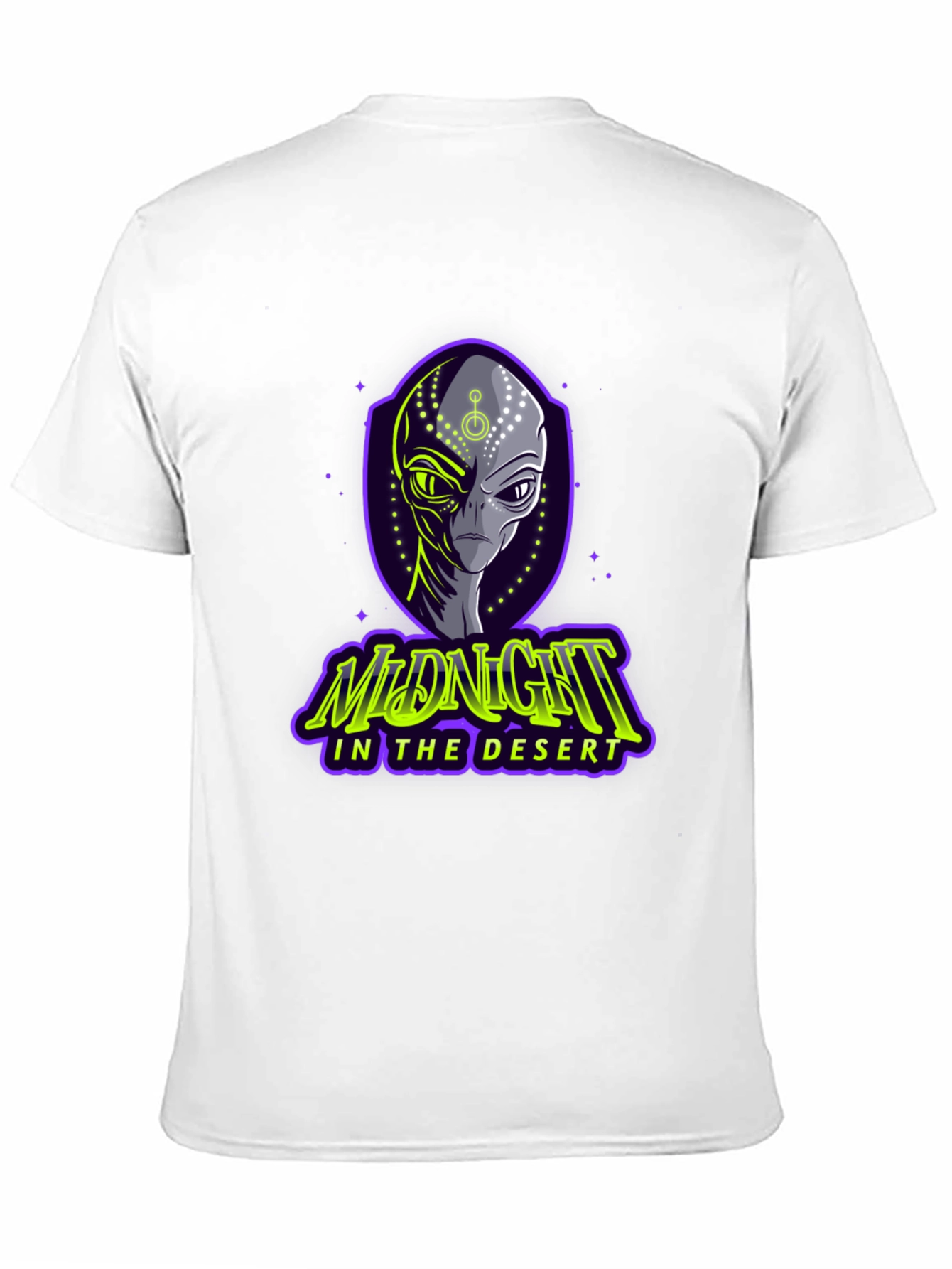 Black Midnight in the Desert Alien Graphic Tee view 11