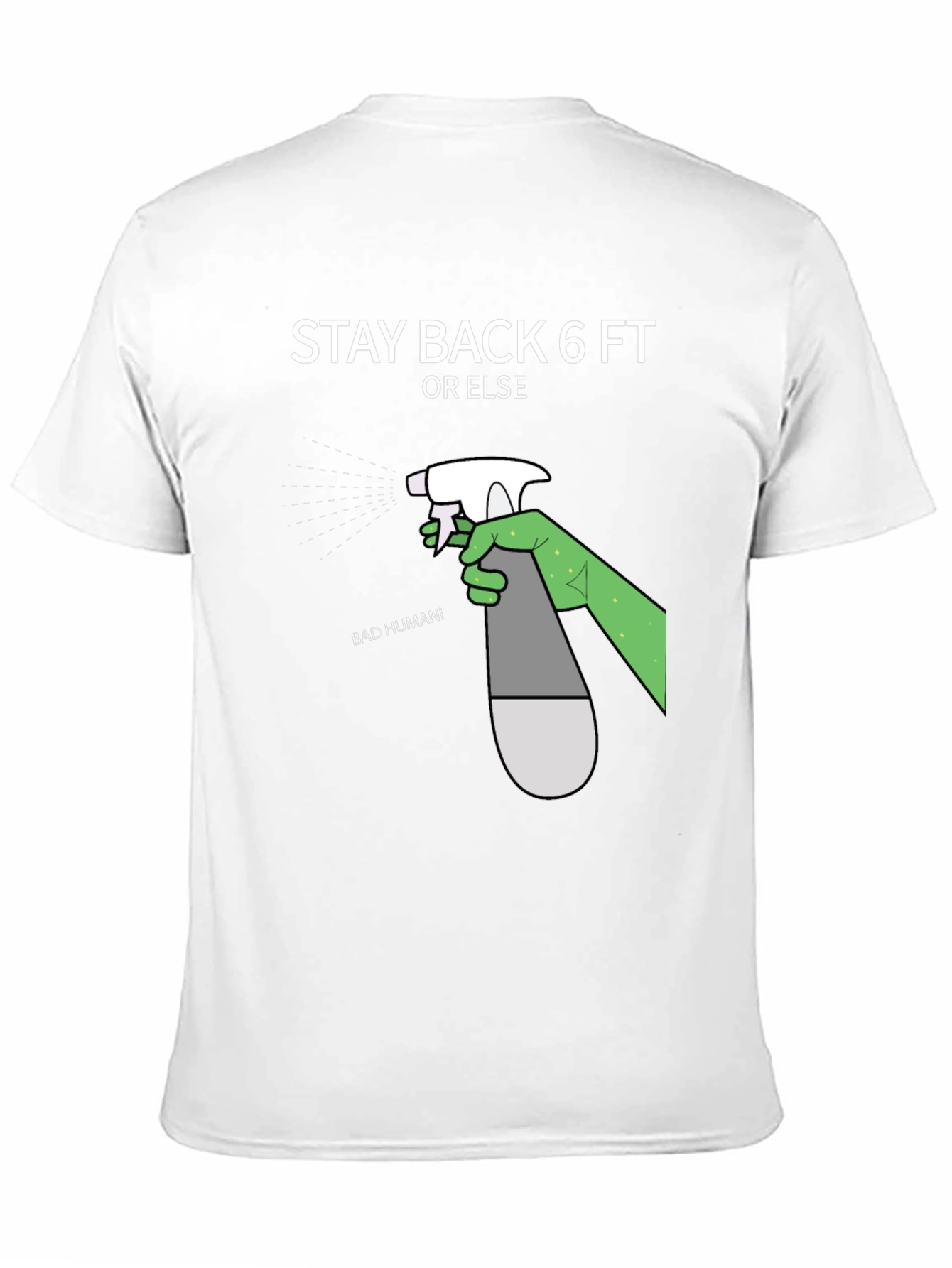 Black Stay Back 6ft Novelty Graphic T-Shirt view 11