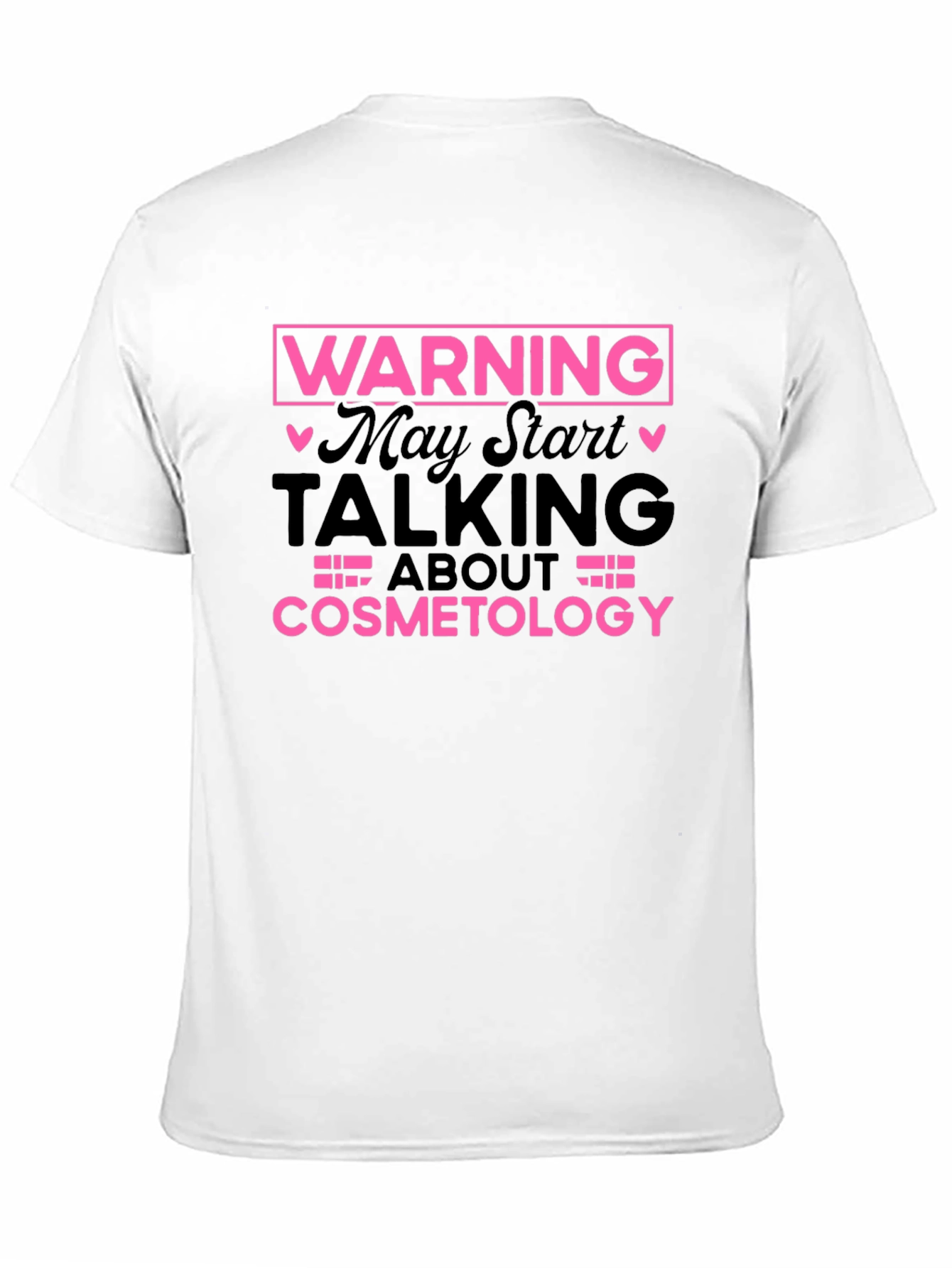Black Warning Cosmetology T-Shirt view 11
