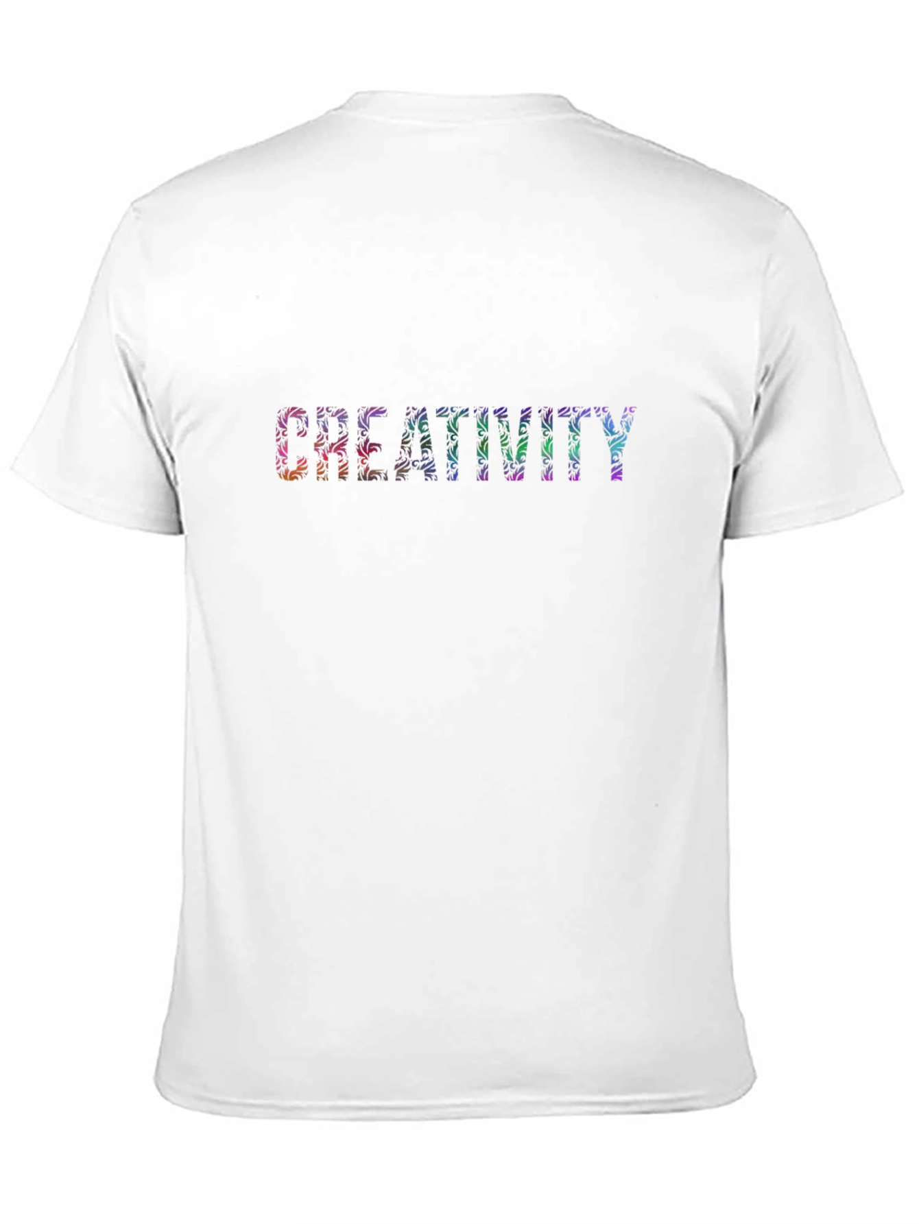 Black Creativity Black T-Shirt - Colorful Floral Design view 11