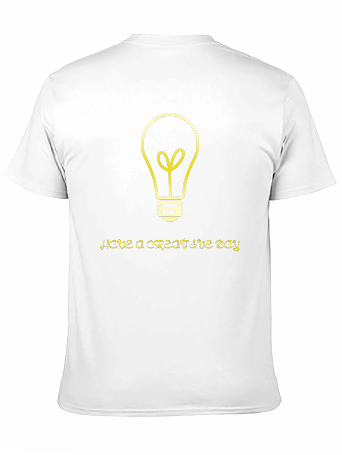 Black Creative Idea T-Shirt - Black Cotton Tee with Lightbulb Graphic view 11