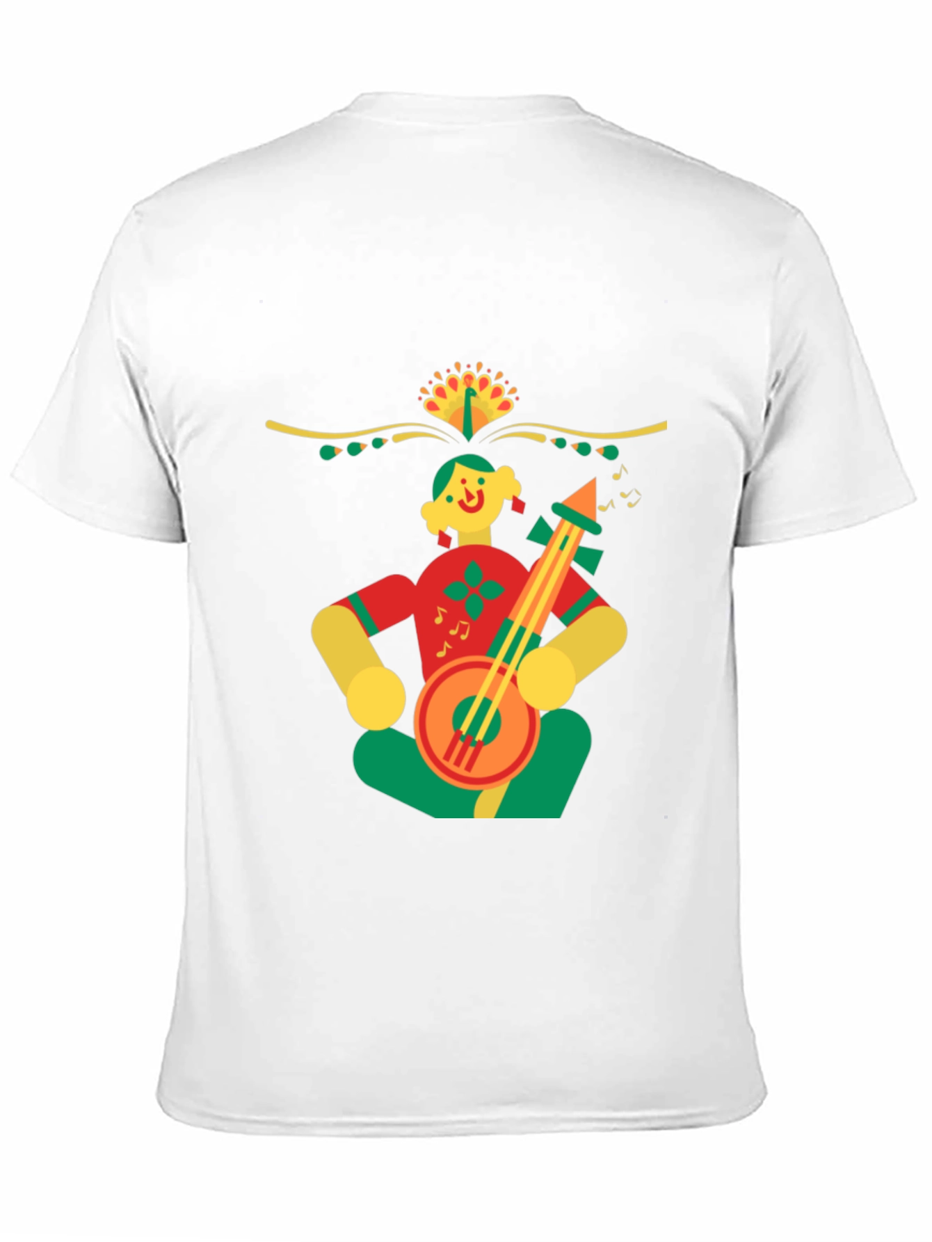 Black Musical Motif Black Cotton T-Shirt view 11