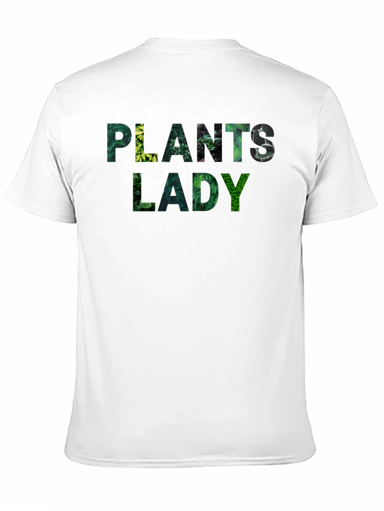 Black Plants Lady T-Shirt - Botanical Green Text view 11