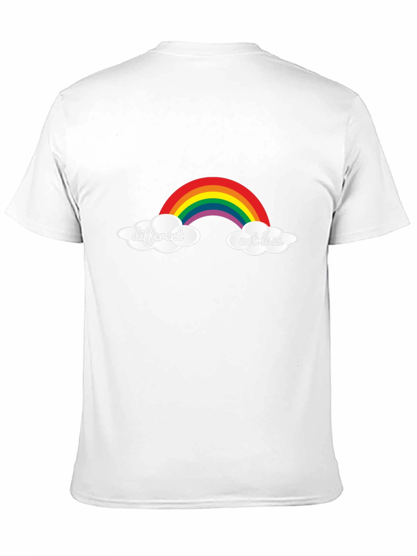 Black Different Not Less Rainbow T-Shirt - Black view 11